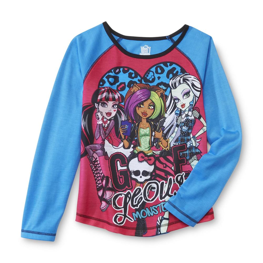 Monster High Girl's Pajama Top & Pants - Leopard Print