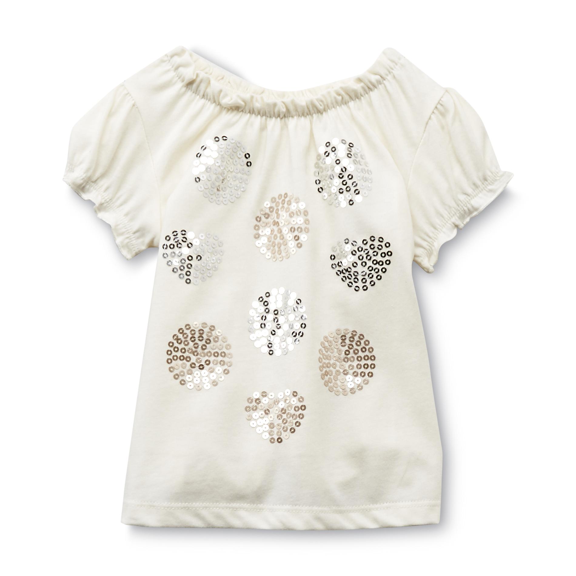 WonderKids Infant & Toddler Girl's Short-Sleeve Sequined Top