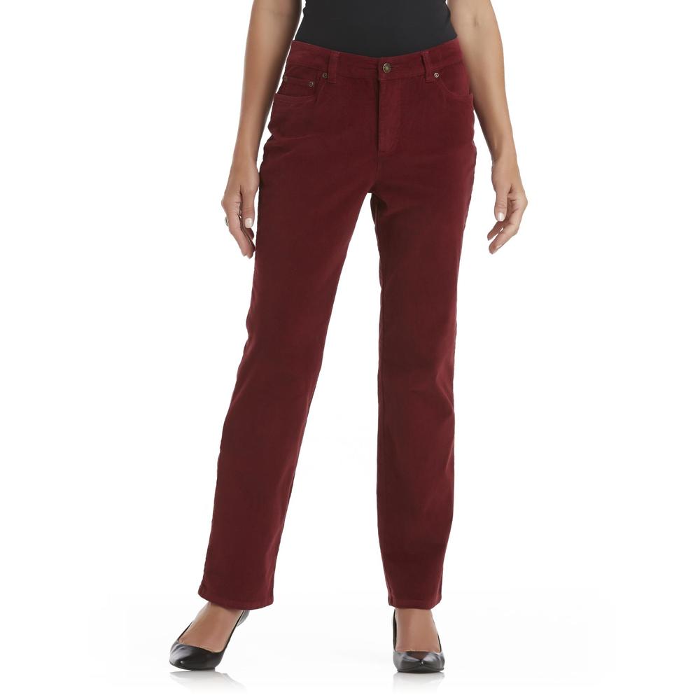 Basic Editions Women's Classic Fit Corduroy Pants