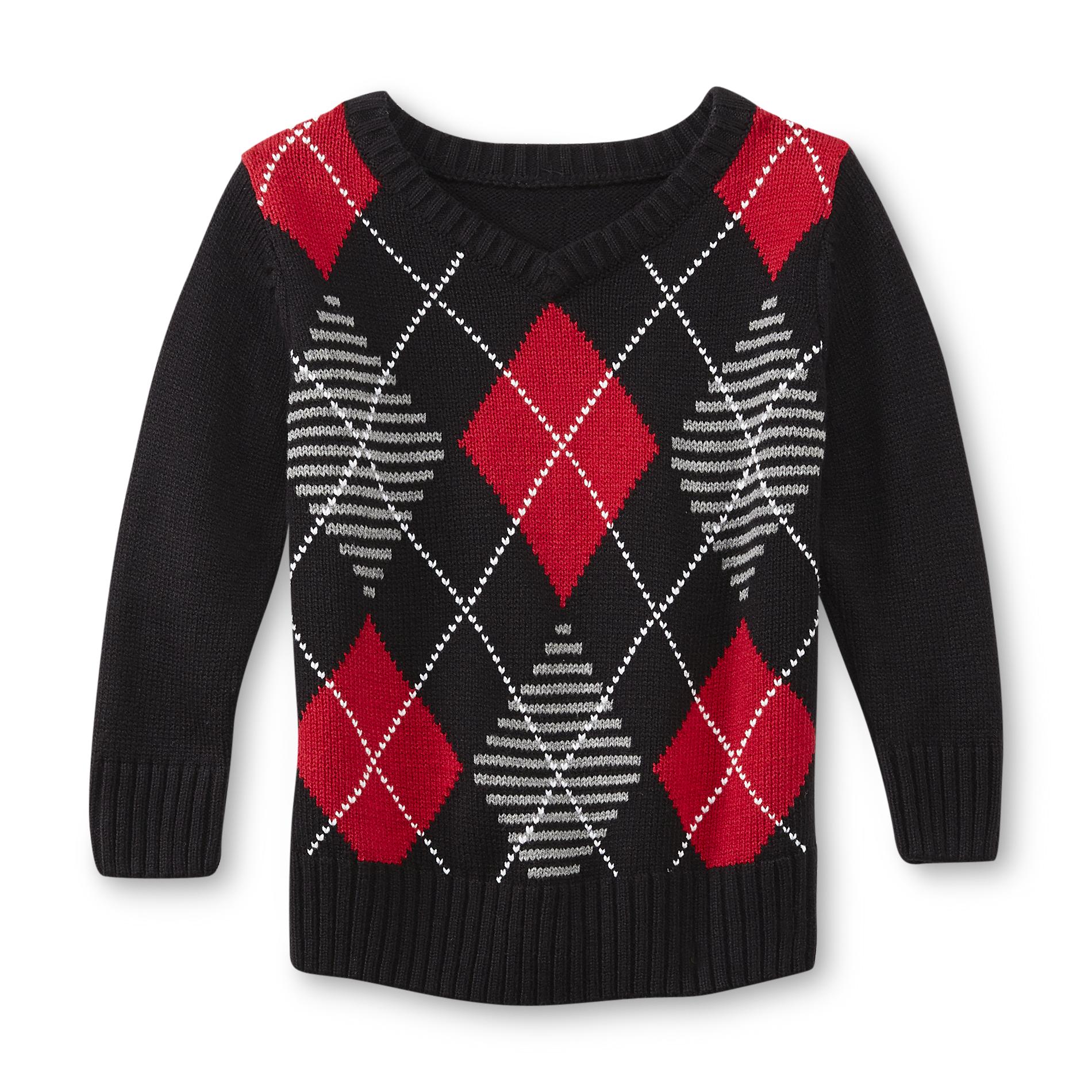 Holiday Editions Infant & Toddler Boy's V-Neck Sweater - Argyle
