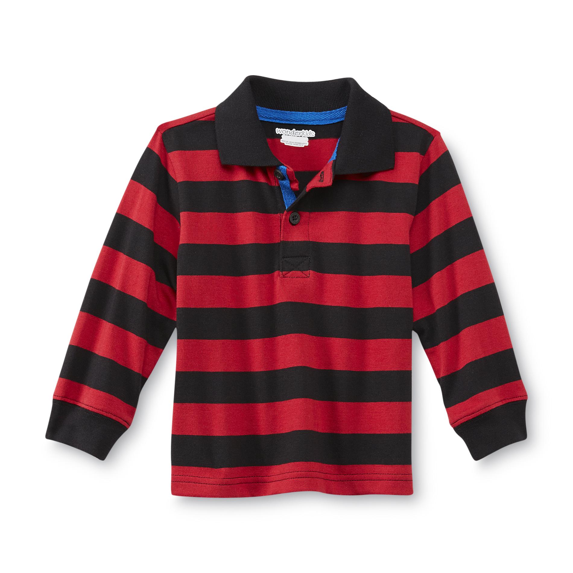 WonderKids Infant & Toddler Boy's Long-Sleeve Polo Shirt - Striped