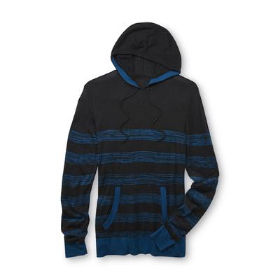 Always Push Forward Men's Hooded Pullover Sweater - Striped
