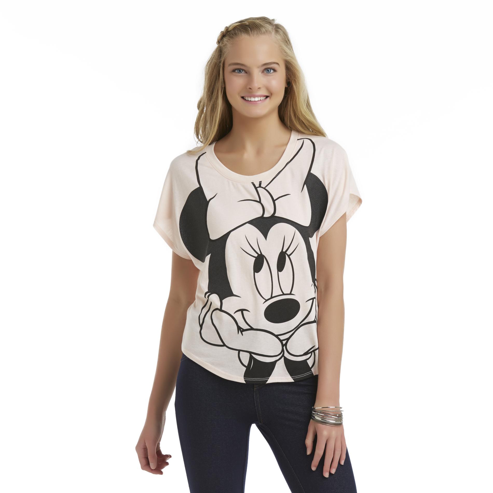Bongo Minnie Mouse Junior's T-Shirt - Glitter