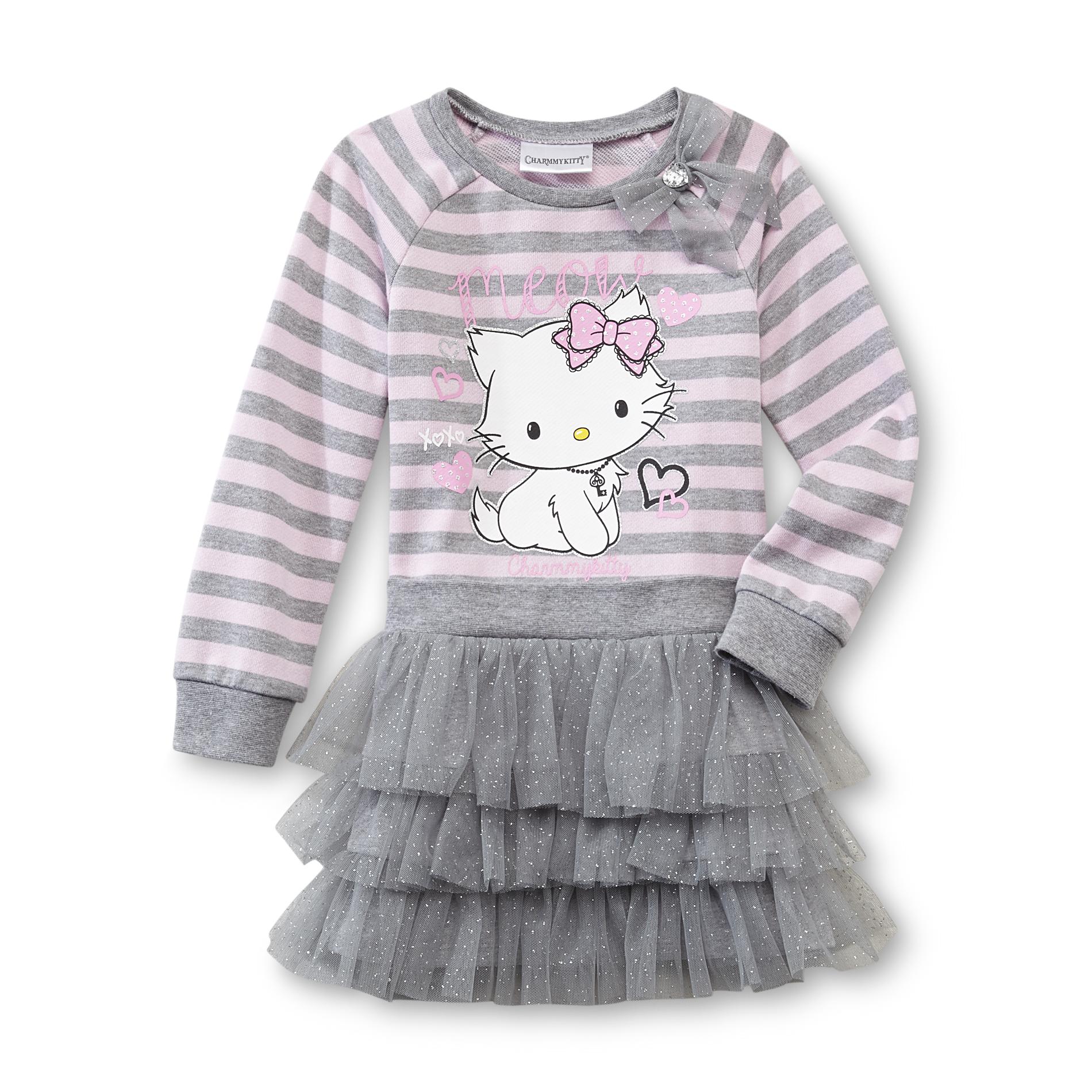 Hello Kitty Toddler Girl's Embellished French Terry Dress - Charmmy Kitty