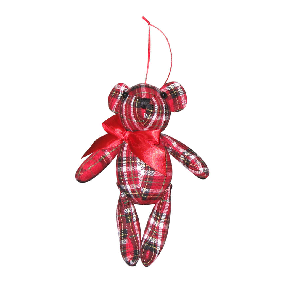 Donner & Blitzen Incorporated Christmas Ornament Bear- Red and White