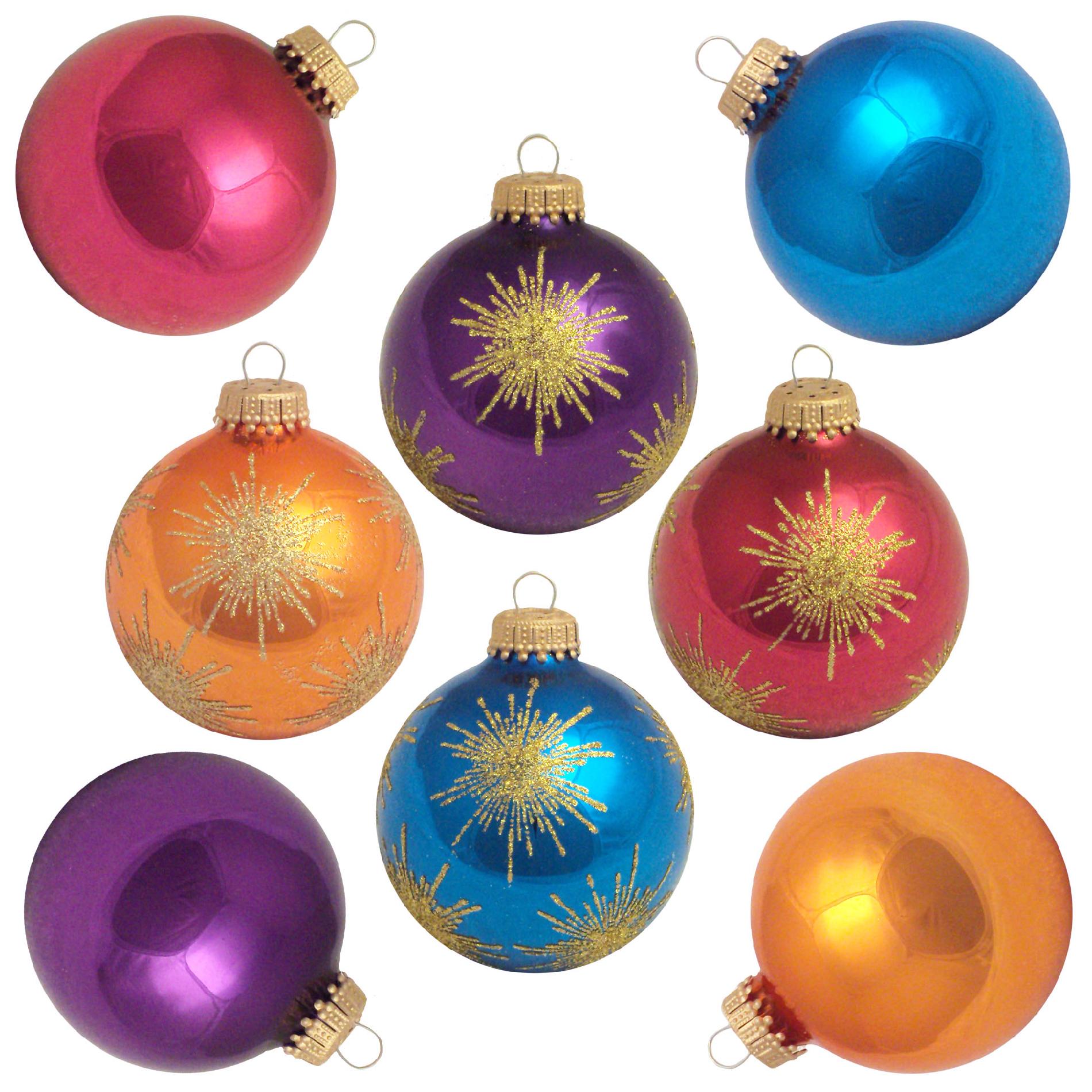 Christmas by Krebs Glass Christmas Ornaments- 8 ct.