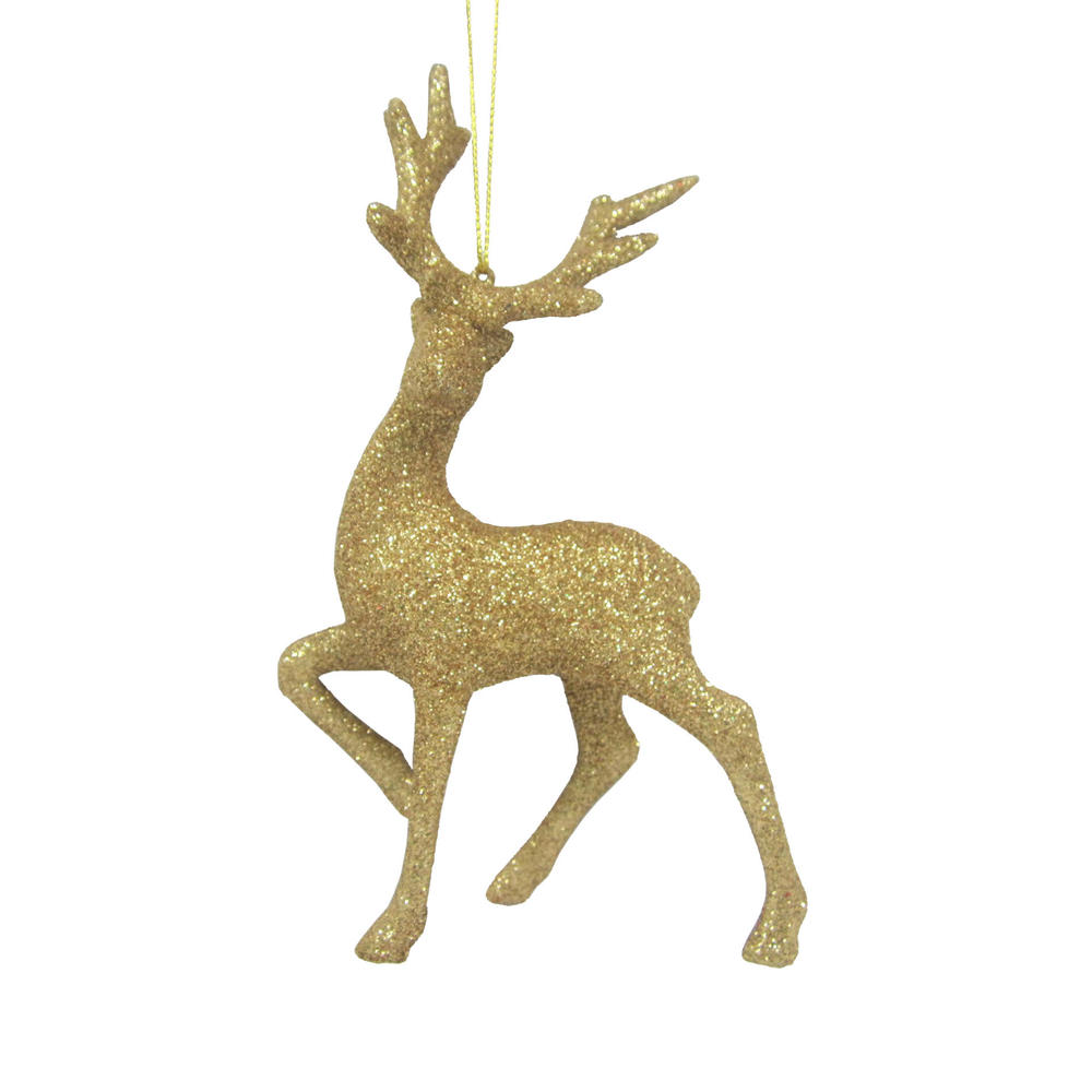 Donner & Blitzen Incorporated Gold Deer Christmas Ornament