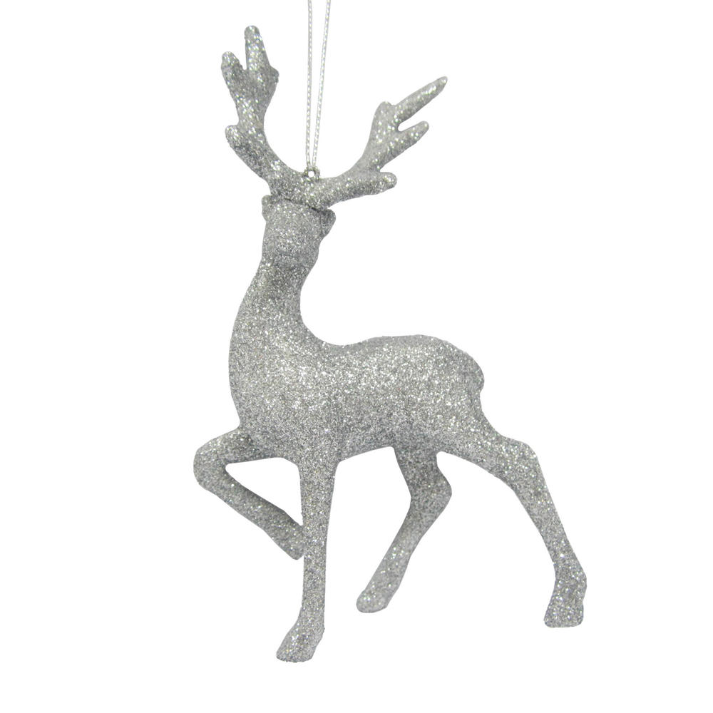 Donner & Blitzen Incorporated Silver Deer Christmas Ornament