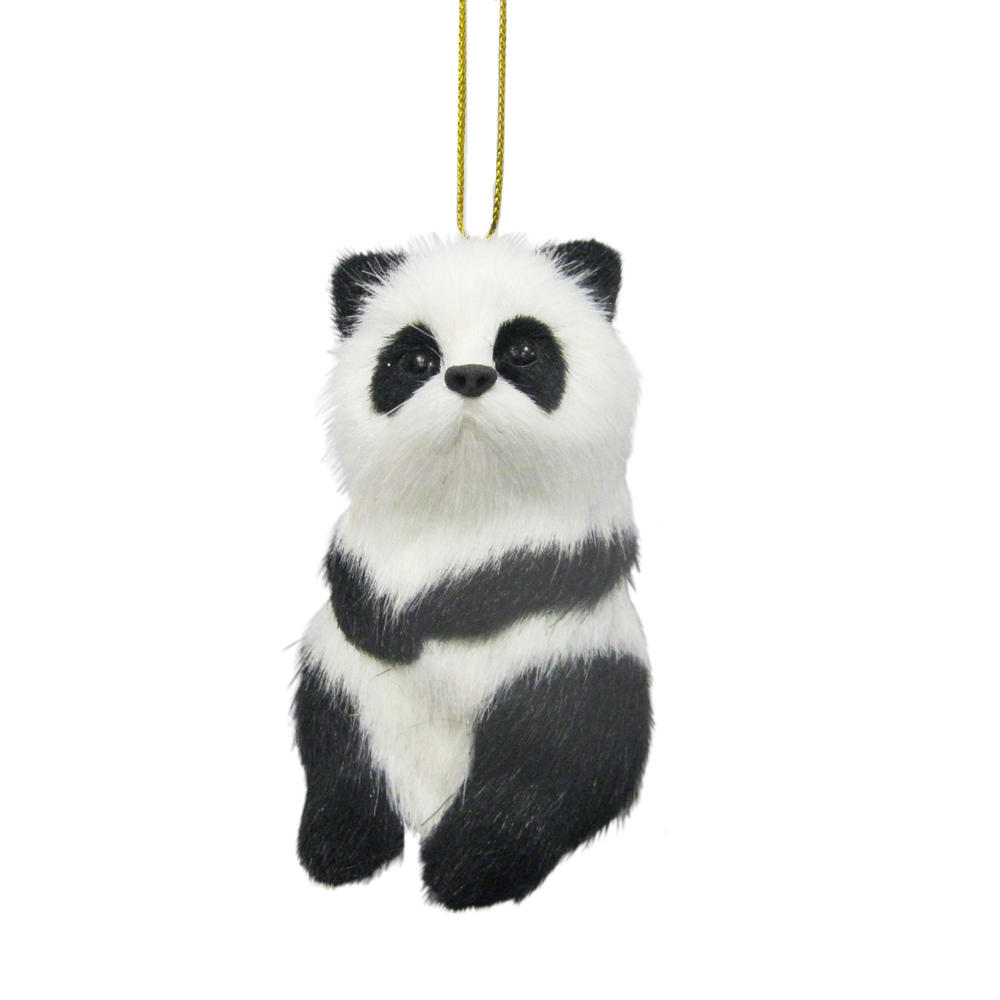 Donner & Blitzen Incorporated Faux Furry Panda Christmas Ornament