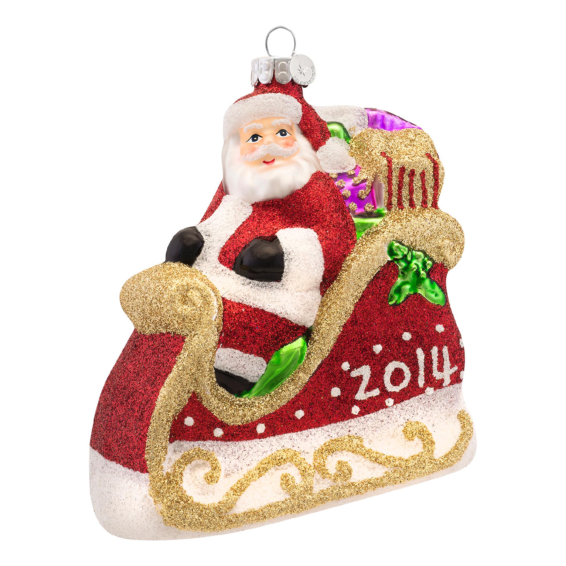 Celebrations by Radko 5" Radko Dated Santa in Sleigh Ornament