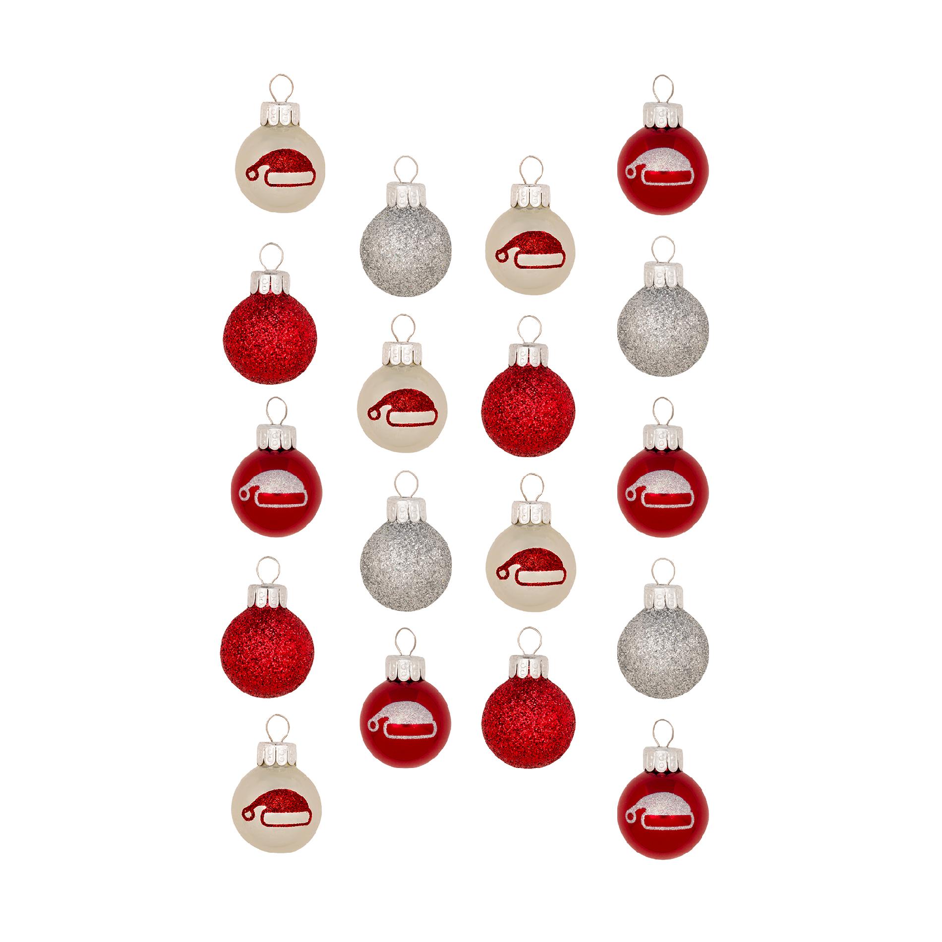 Celebrations by Radko &#174; 1" Rounds - Red and White Santa Hats, 18 ct