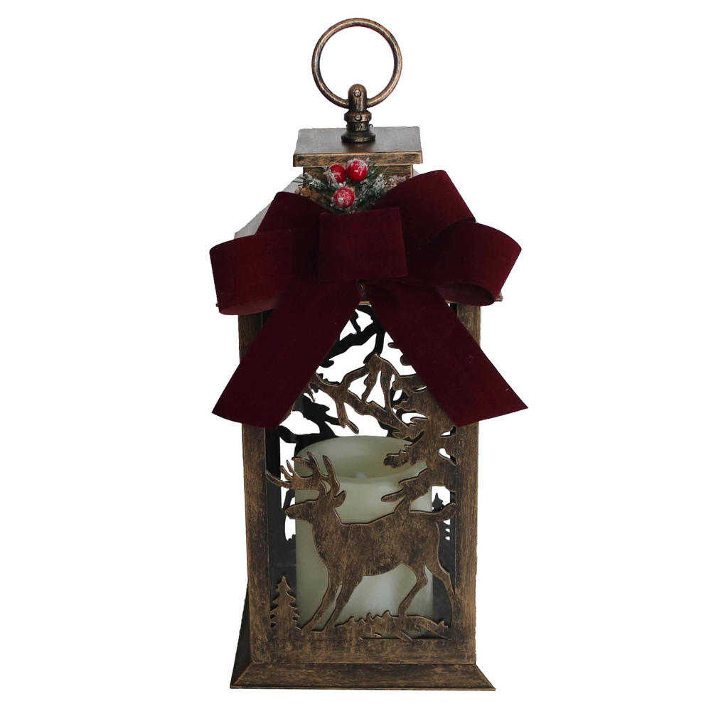 Donner & Blitzen Incorporated Deer Lantern Christmas Decoration