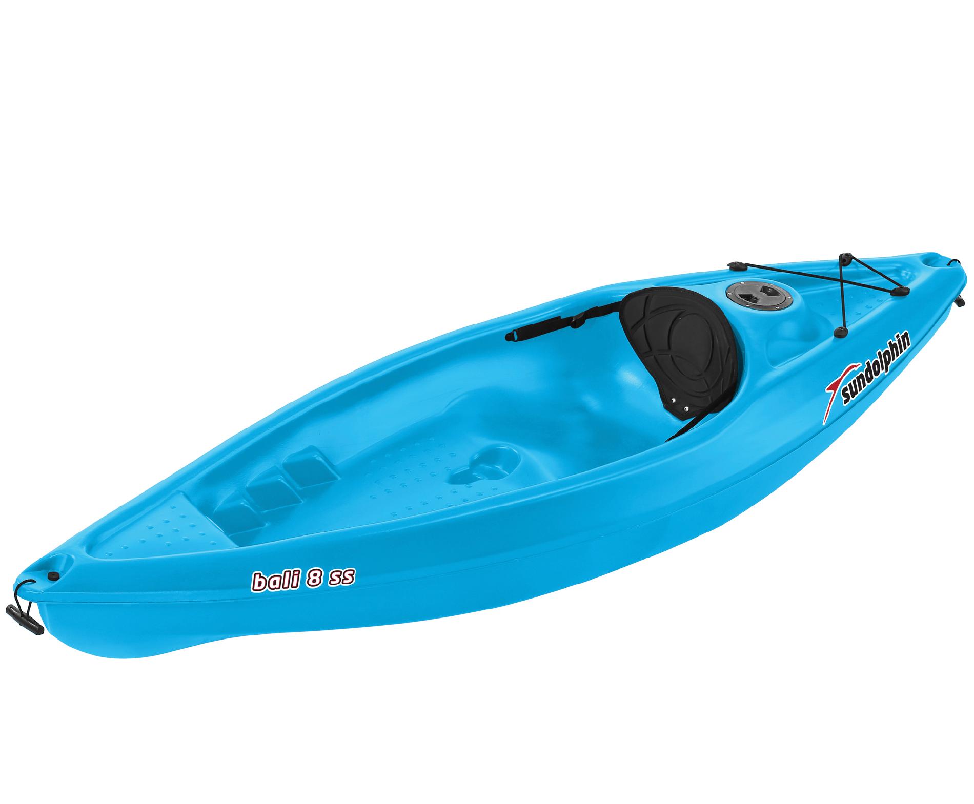 Sun Dolphin Bali 8 Sit On Kayak In Ocean Blue With Graduated Foot Wells