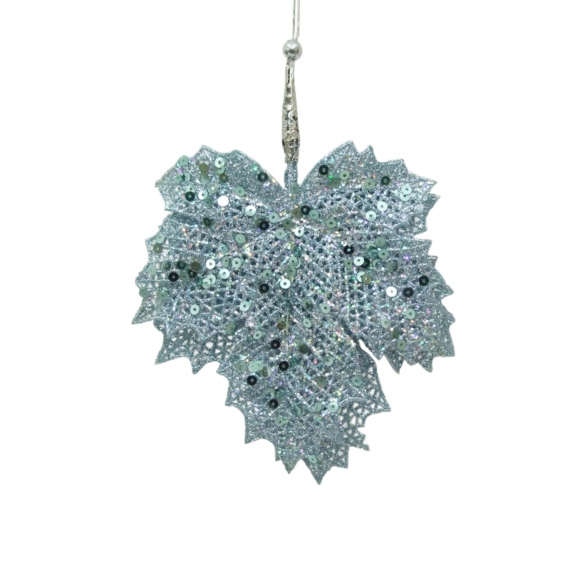 Donner & Blitzen Incorporated Leaf Christmas Ornament- Blue