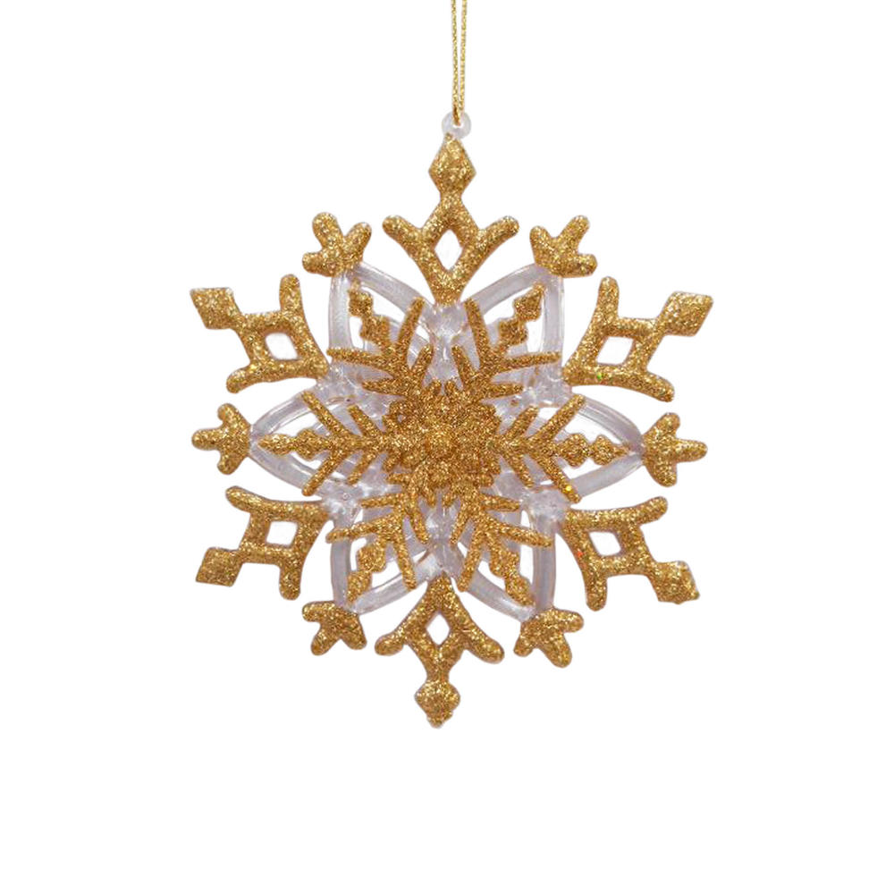 Donner & Blitzen Incorporated Gold Snowflake Christmas Tree Ornament
