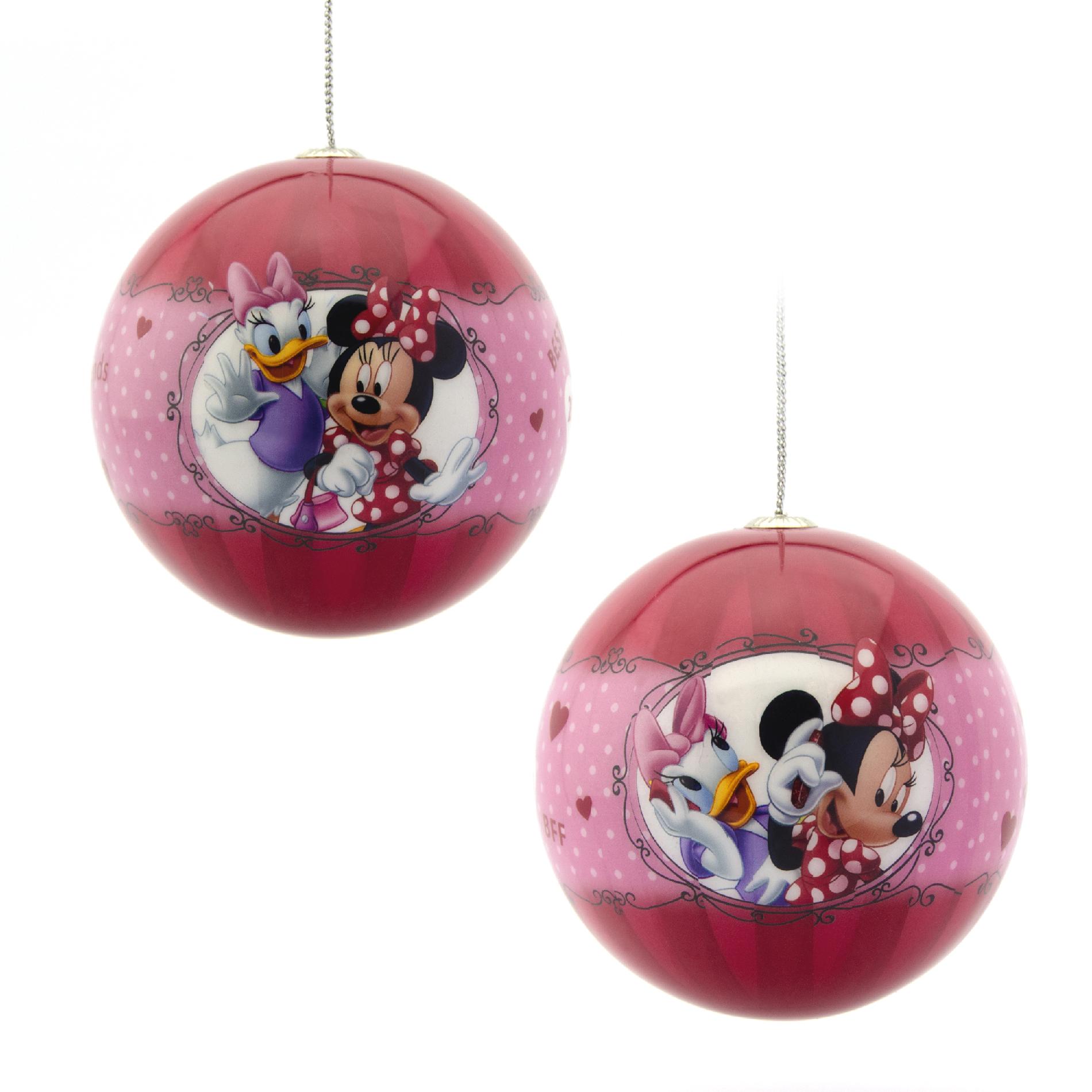 Disney Hallmark Minnie Mouse and Daisy Duck Decoupage Ball Christmas Ornament