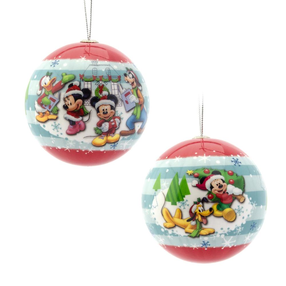 Disney Hallmark Mickey and Friends Decoupage Ball Christmas Ornament