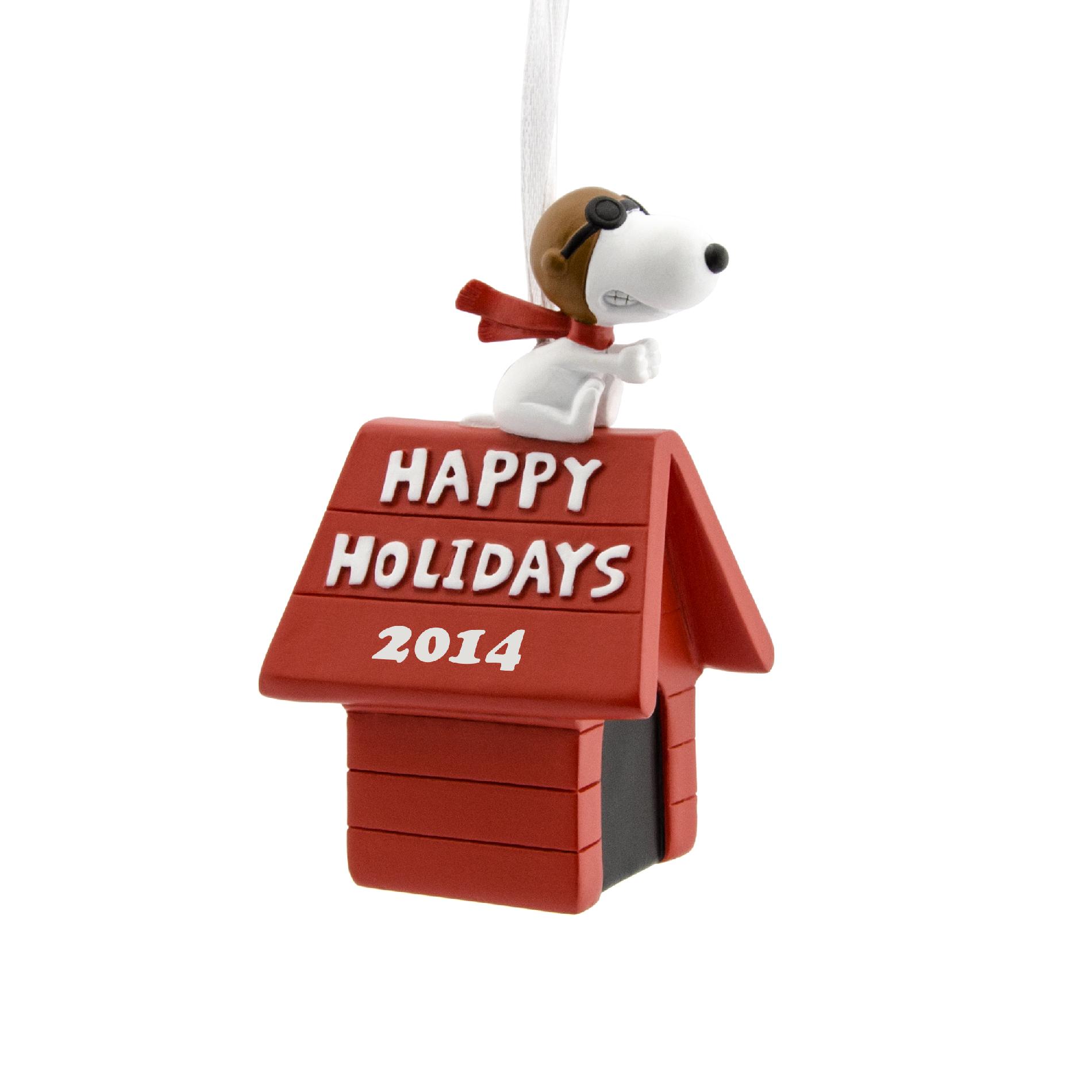 Peanuts By Schulz SHallmark Snoopy as Red Baron Christmas Ornament