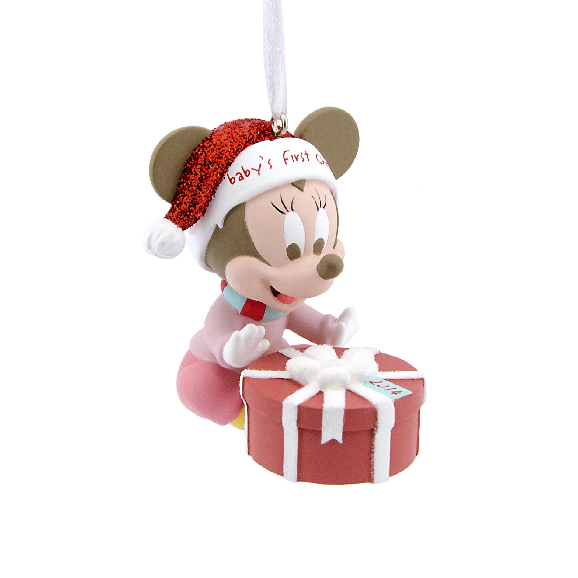 Disney Hallmark Minnie Mouse Baby's First Christmas 2014 Ornament.
