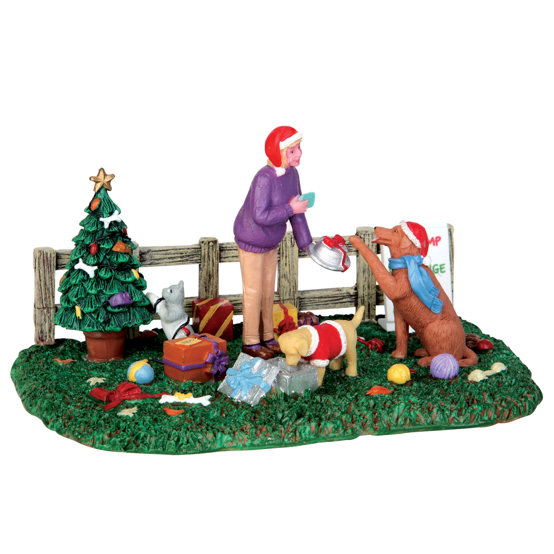 Lemax Village Collection Christmas Village Accessory, Pet Gift Exchange