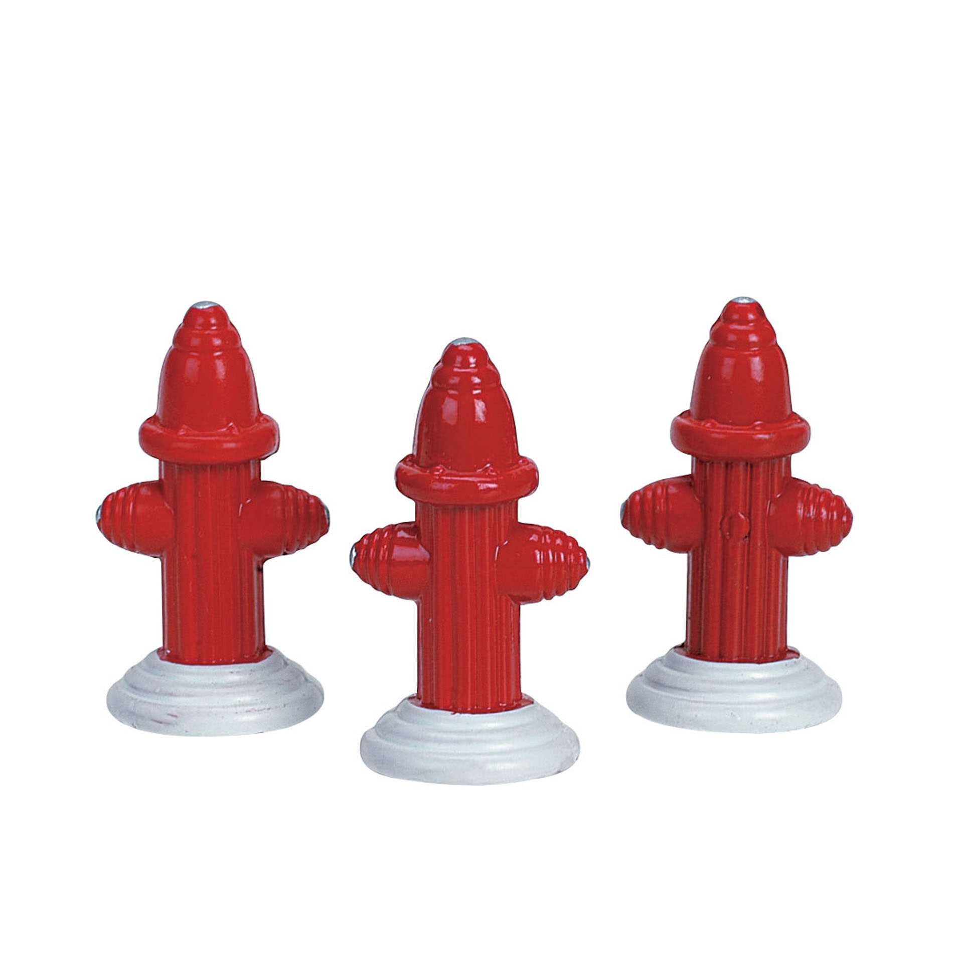 Christmas Village Accessory, Metal Fire Hydrant, 3 set