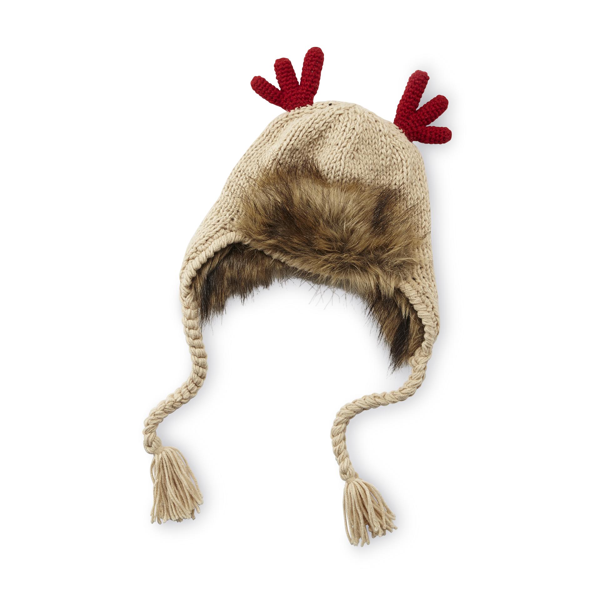 Joe Boxer Junior's Critter Earflap Hat - Reindeer