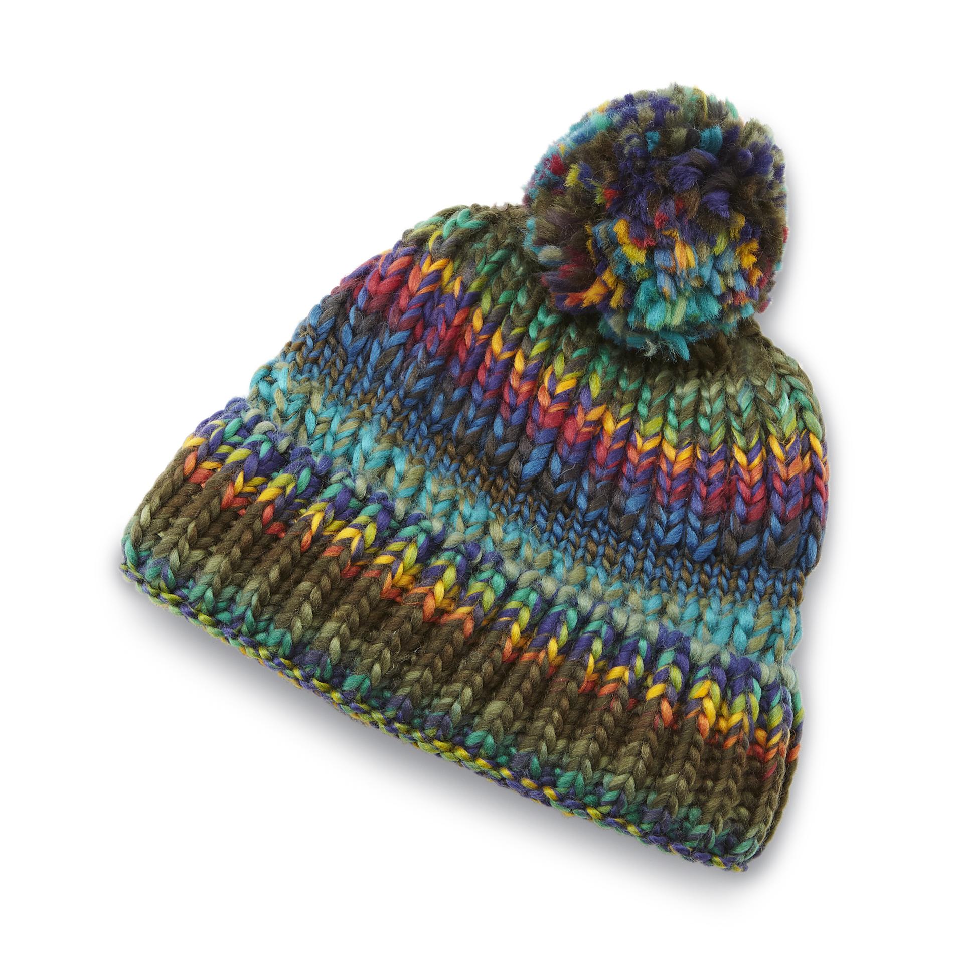 Joe Boxer Junior's Slouchy Ribbed Knit Hat - Multicolored