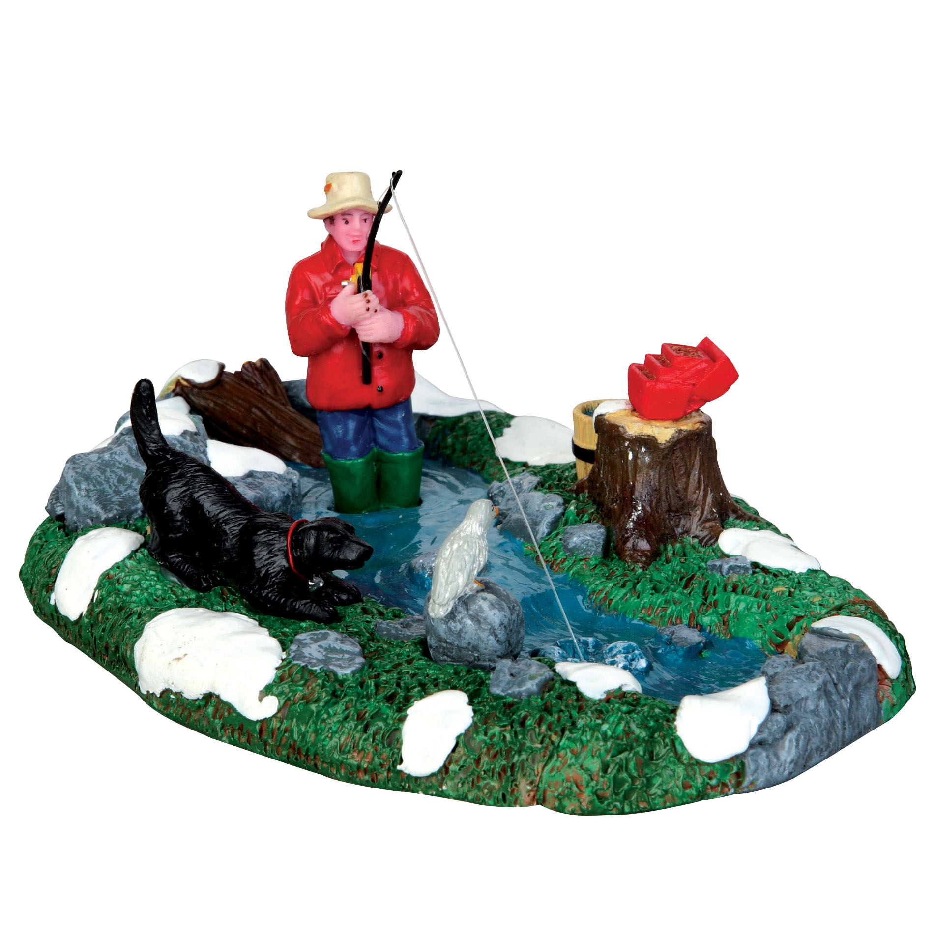 Lemax Village Collection Christmas Village Accessory, Stream Fishing