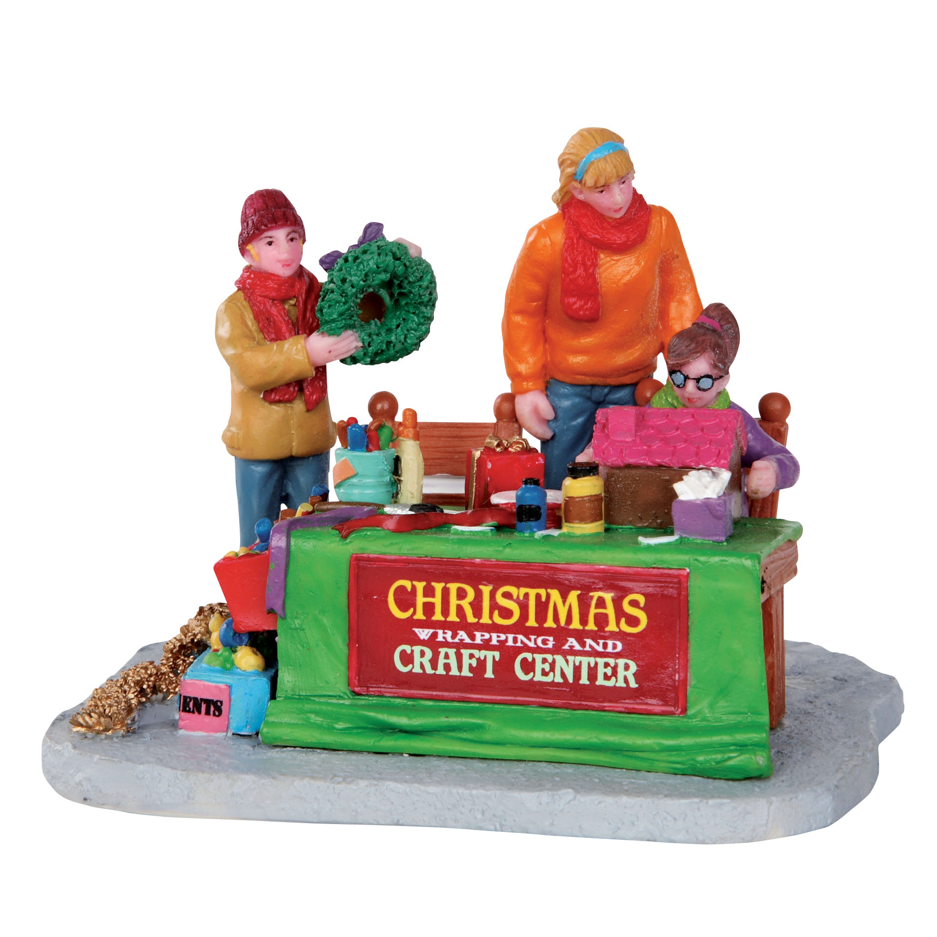 Lemax Village Collection Christmas Village Accessory, Gift Wrapping Together