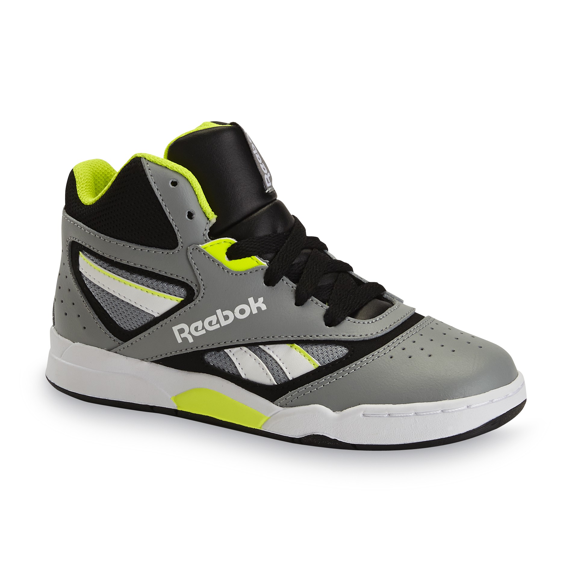 Reebok Boy's Pro Heritage Gray/Black High-Top Basketball Shoe