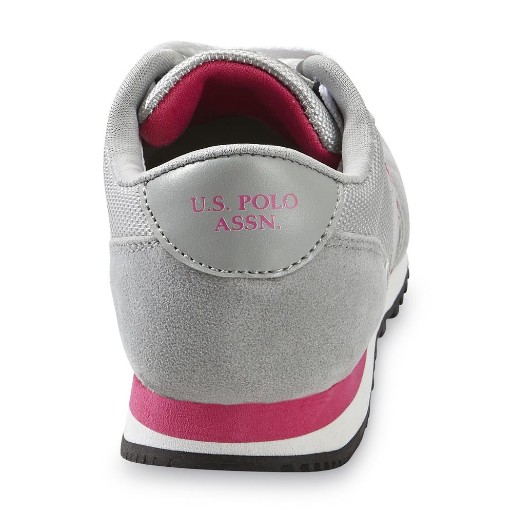 U.S. Polo Assn. Girl's Madeline Athletic Shoe - Gray/Pink