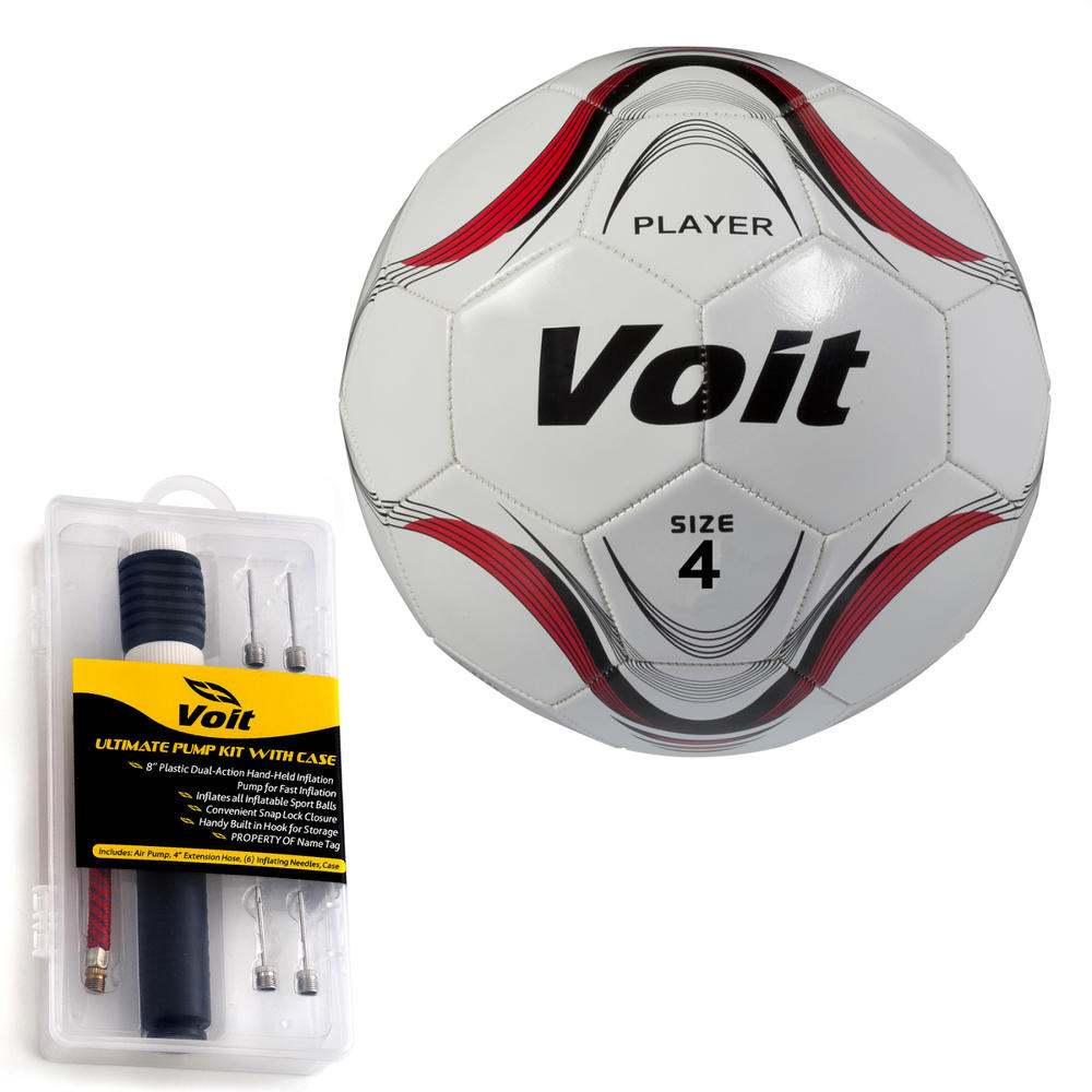 Voit Player Soccer Ball with Ultimate Inflating Kit