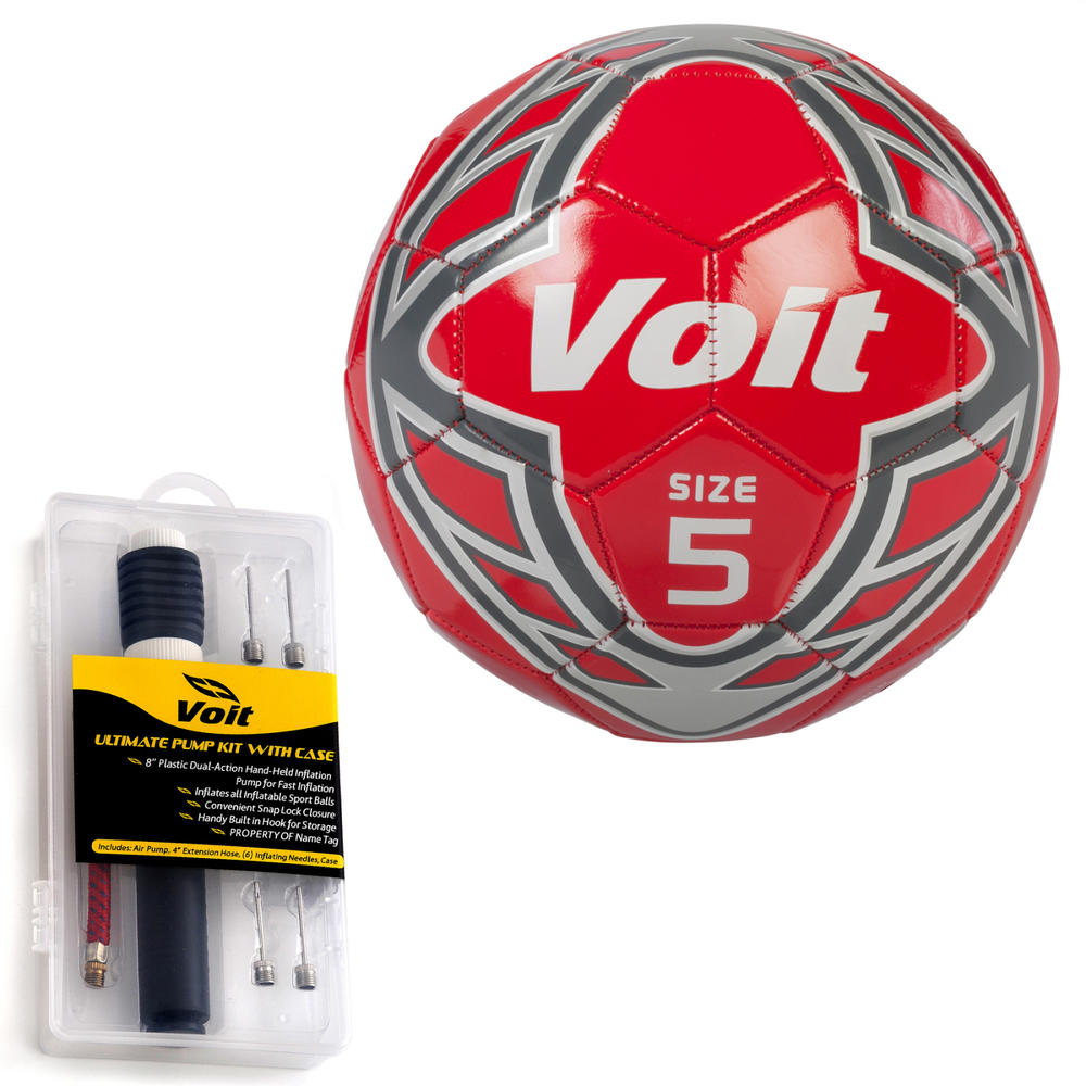 Voit Radente Soccer Ball with Ultimate Inflating Kit