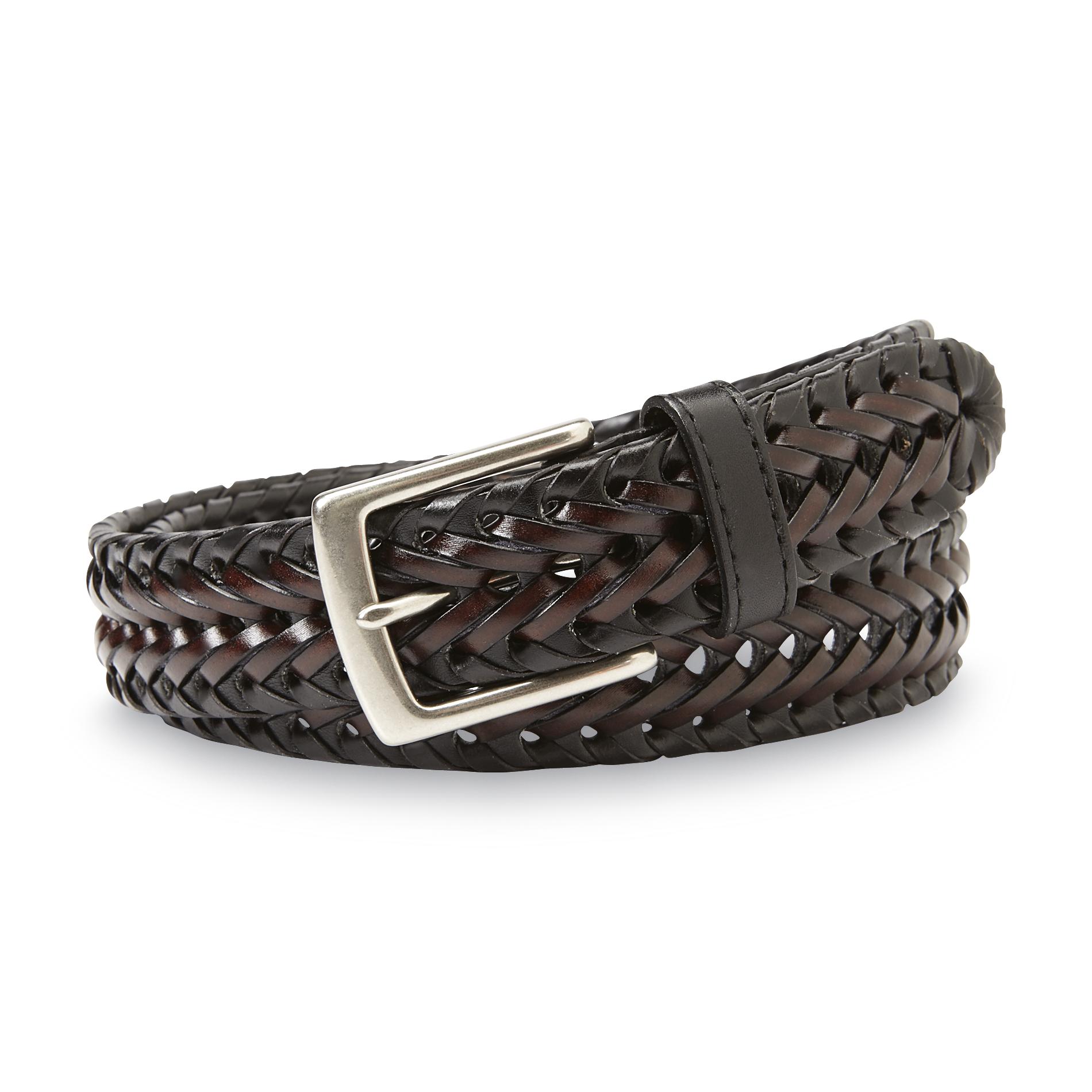 Outdoor Life Men's Braided Synthetic Leather Belt