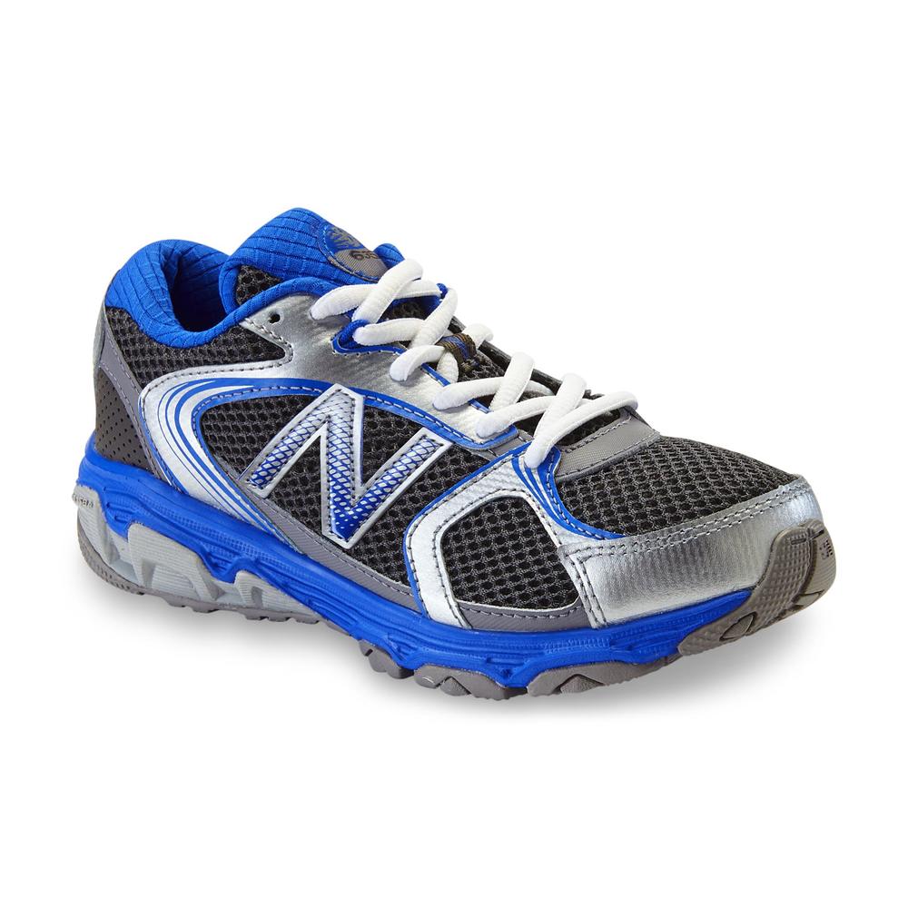 New Balance Boy's 635 Silver/Blue Athletic Shoe