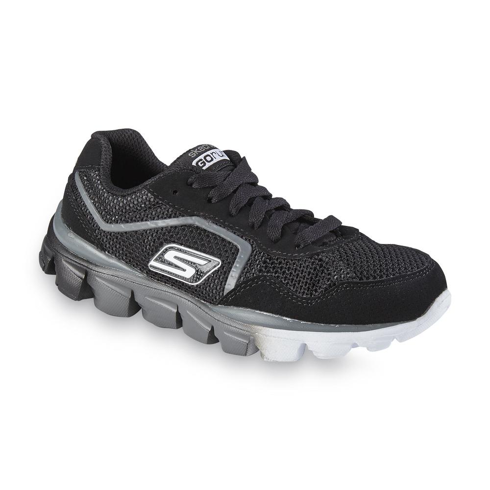 Skechers Boy's GORun Ride Supreme Black/Gray Athletic Shoe