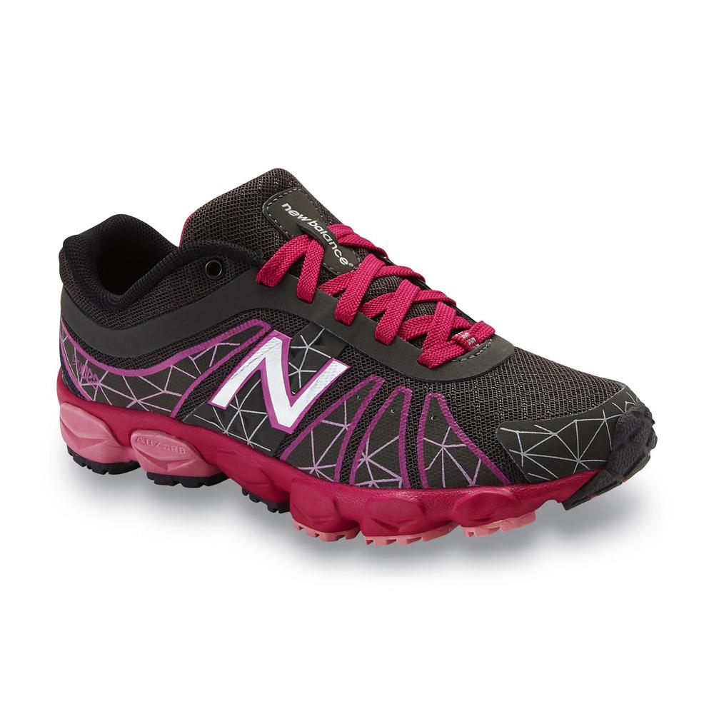 New Balance Girl's 890V4 Gray/Pink Athletic Shoe