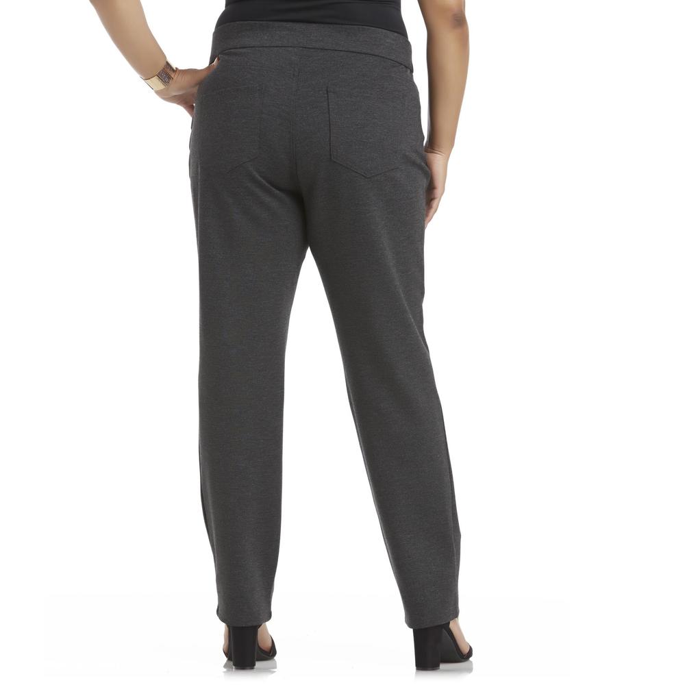 Gloria Vanderbilt Women's Plus Anabella Knit Pants - Heathered