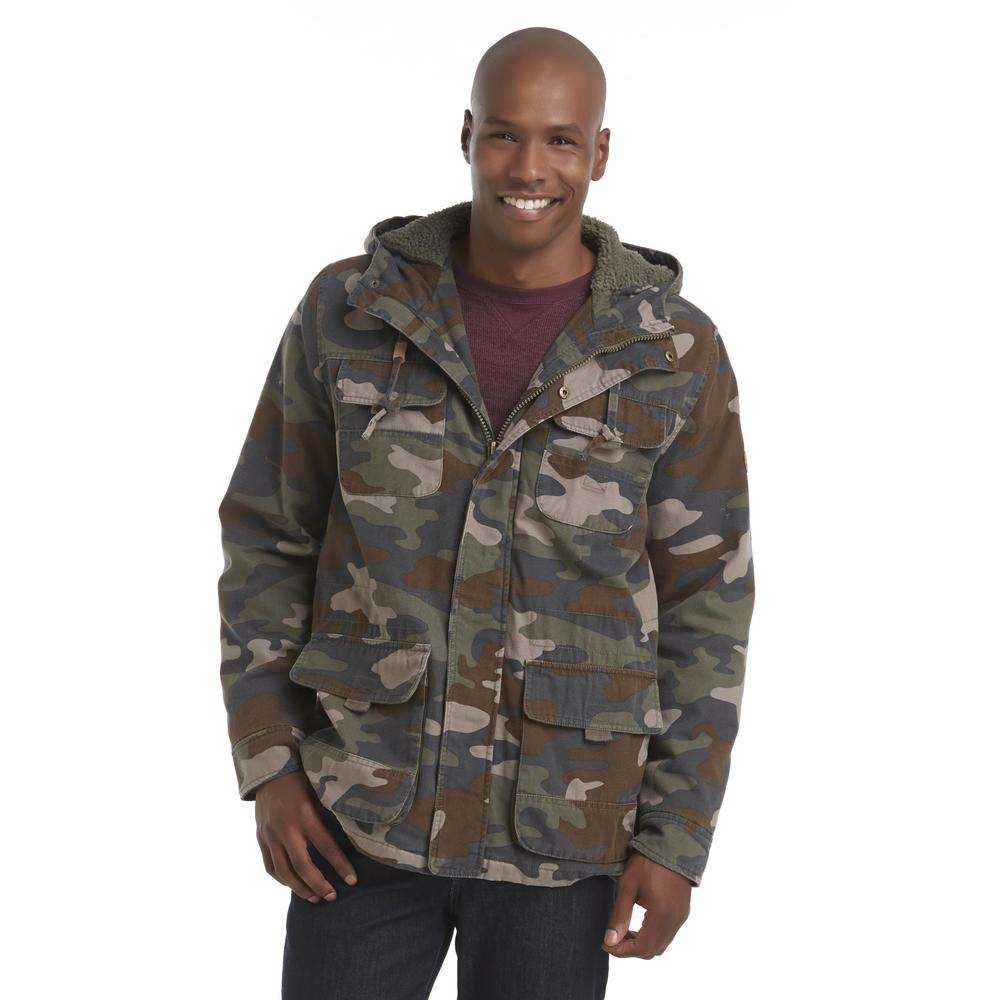 Northwest Territory Men's Hooded Quilted Canvas Jacket - Camouflage