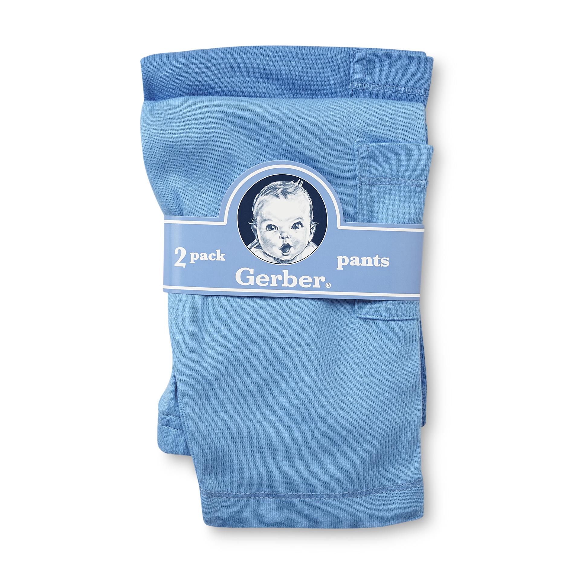 Gerber Newborn Boy's 2-Pack Knit Pants