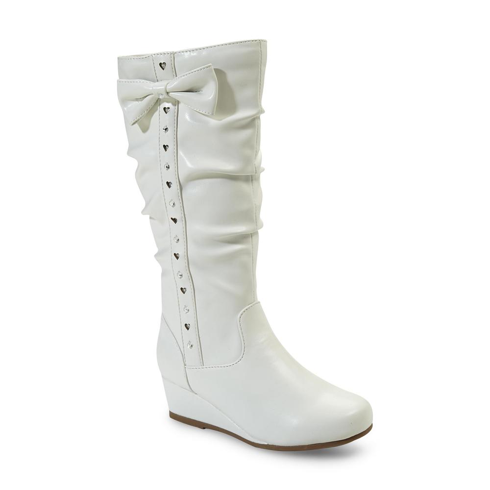 Piper & Blue Girl's Alana 11" White Fashion Boot