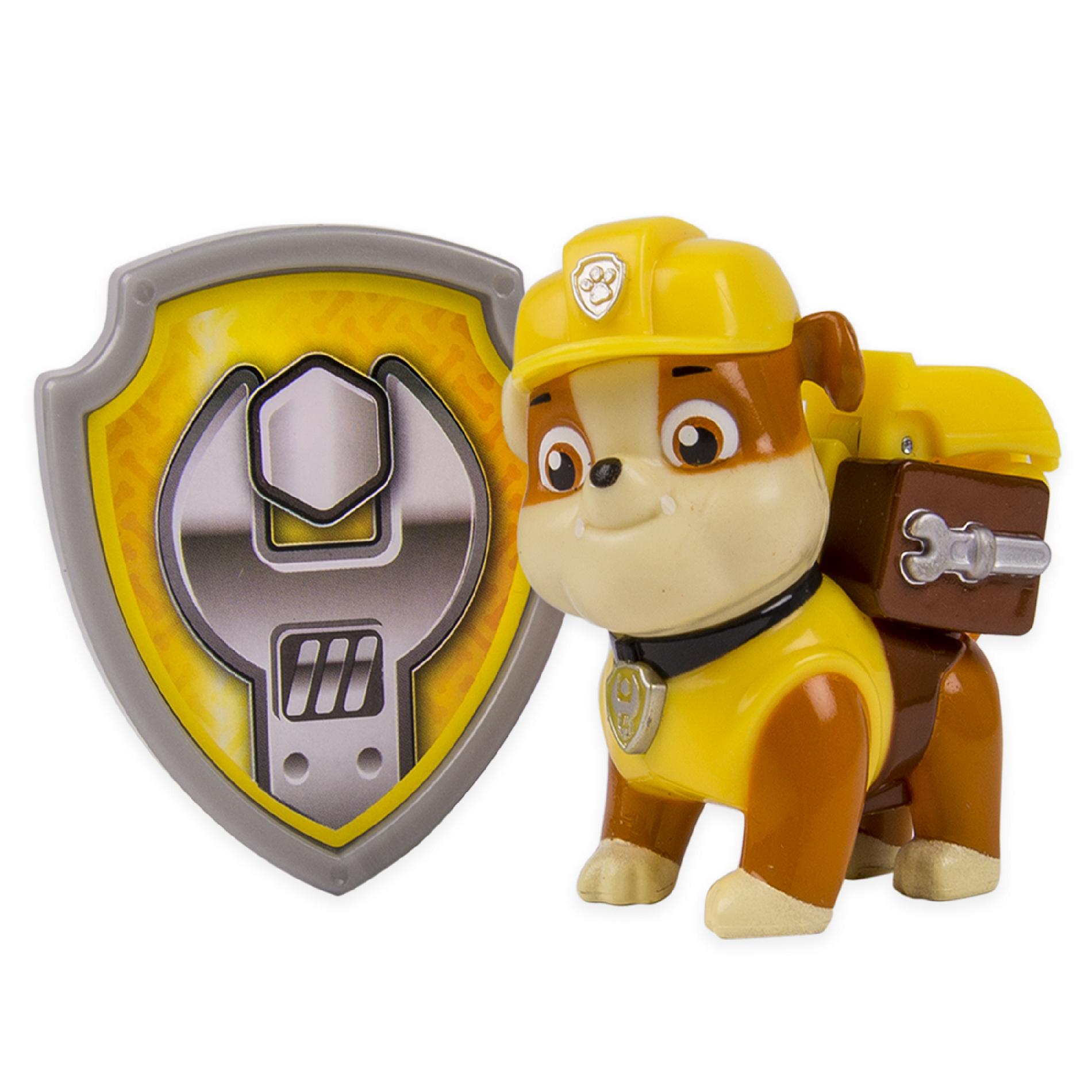 paw patrol  action pack pup  badge  rubble