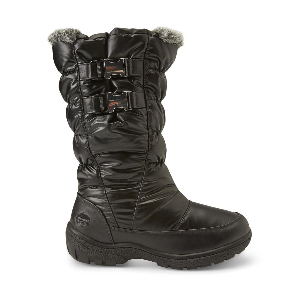 Totes Women's Chiberia Quilted Winter Boot - Black