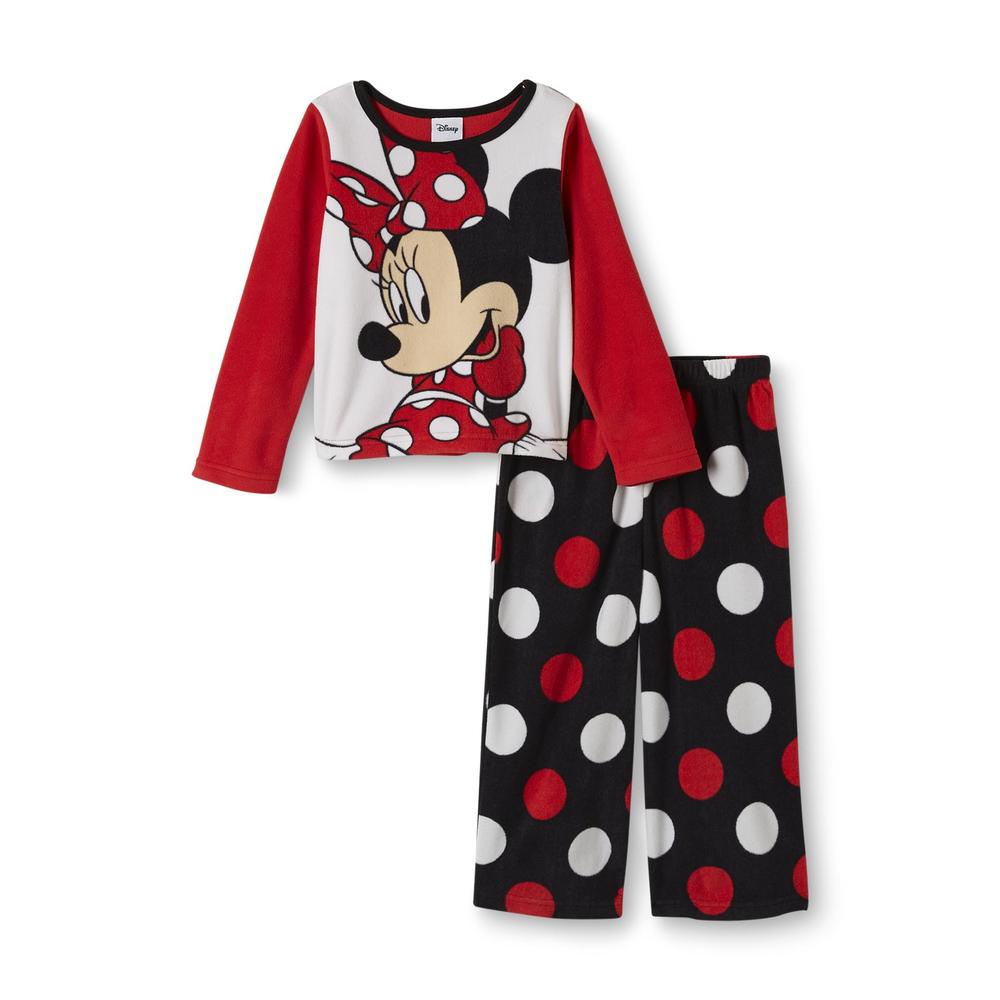 Disney Minnie Mouse Toddler Girl's Fleece Pajama Shirt & Pants