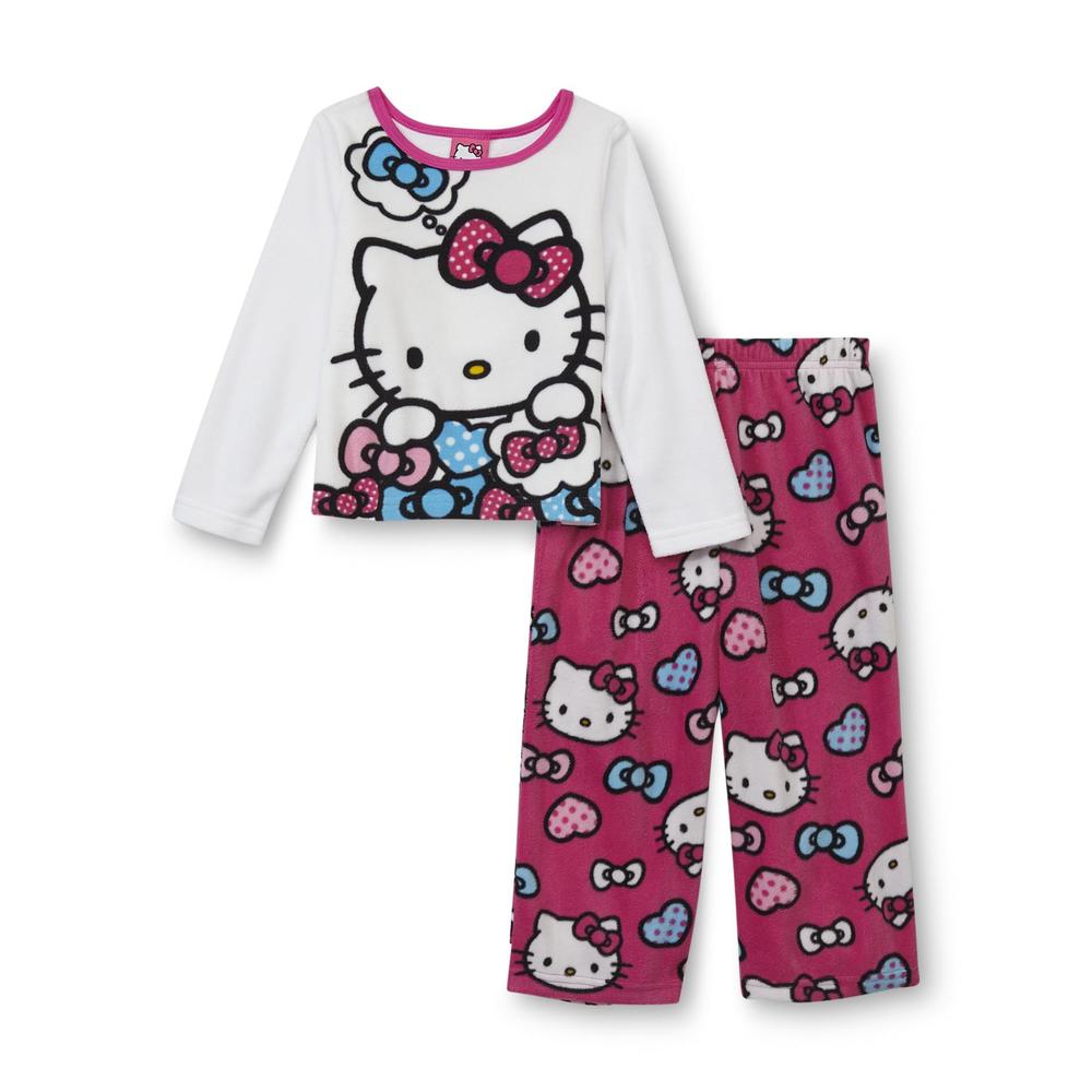 Hello Kitty Toddler Girl's Fleece Pajama Shirt & Pants
