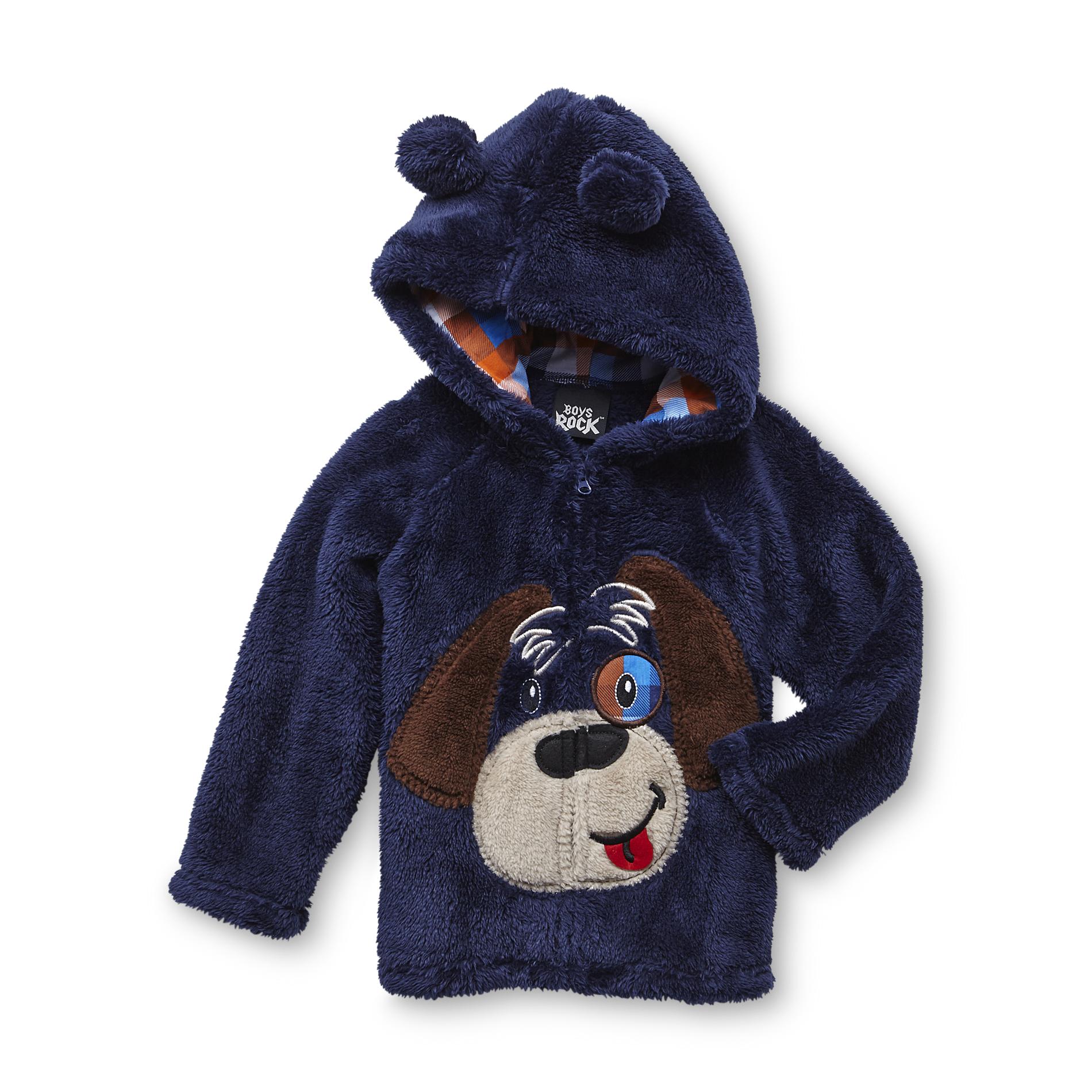Boys Rock Infant & Toddler Boy's Plush Hoodie Jacket - Dog