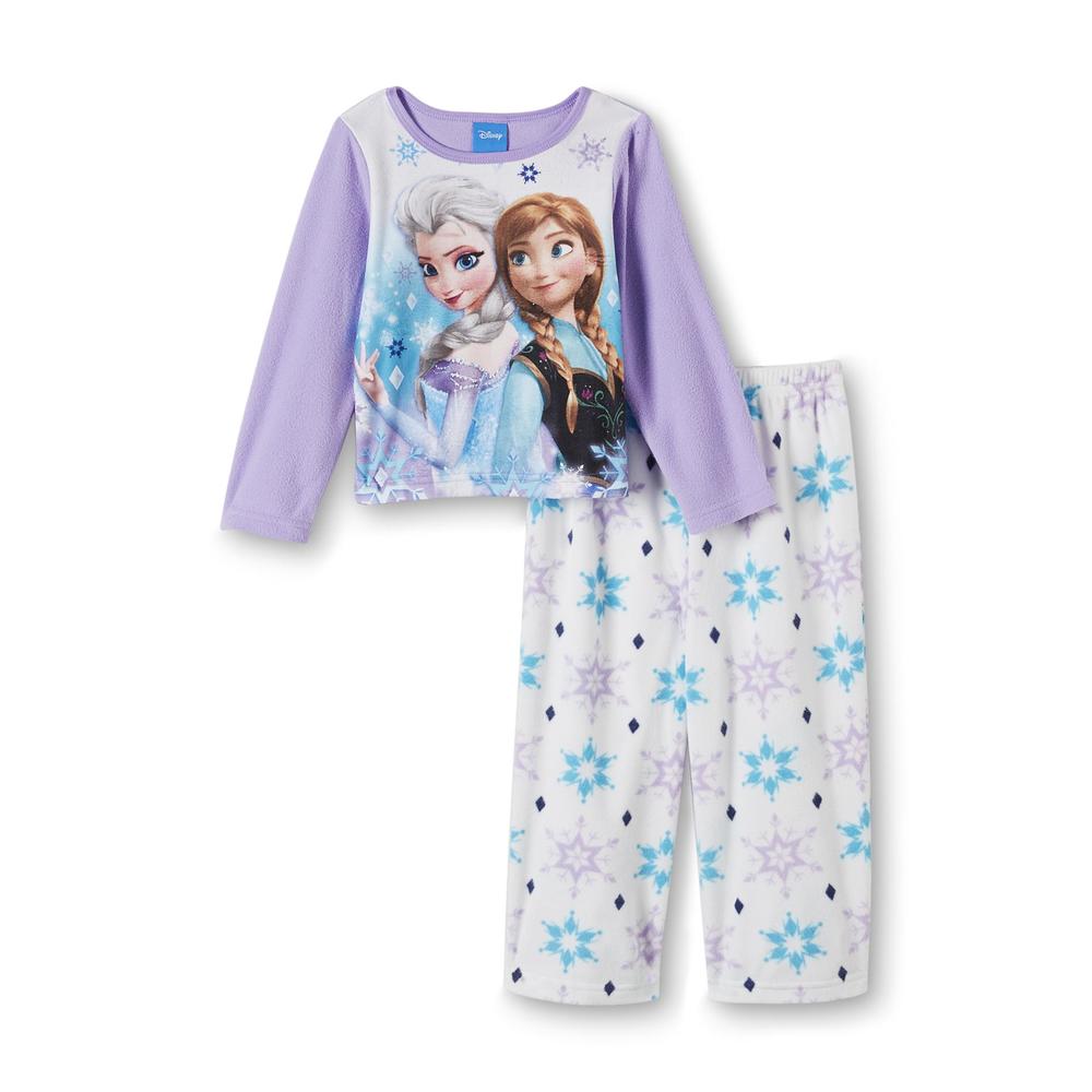 Disney Frozen Toddler Girl's Fleece Pajama Shirt & Pants - Elsa & Anna