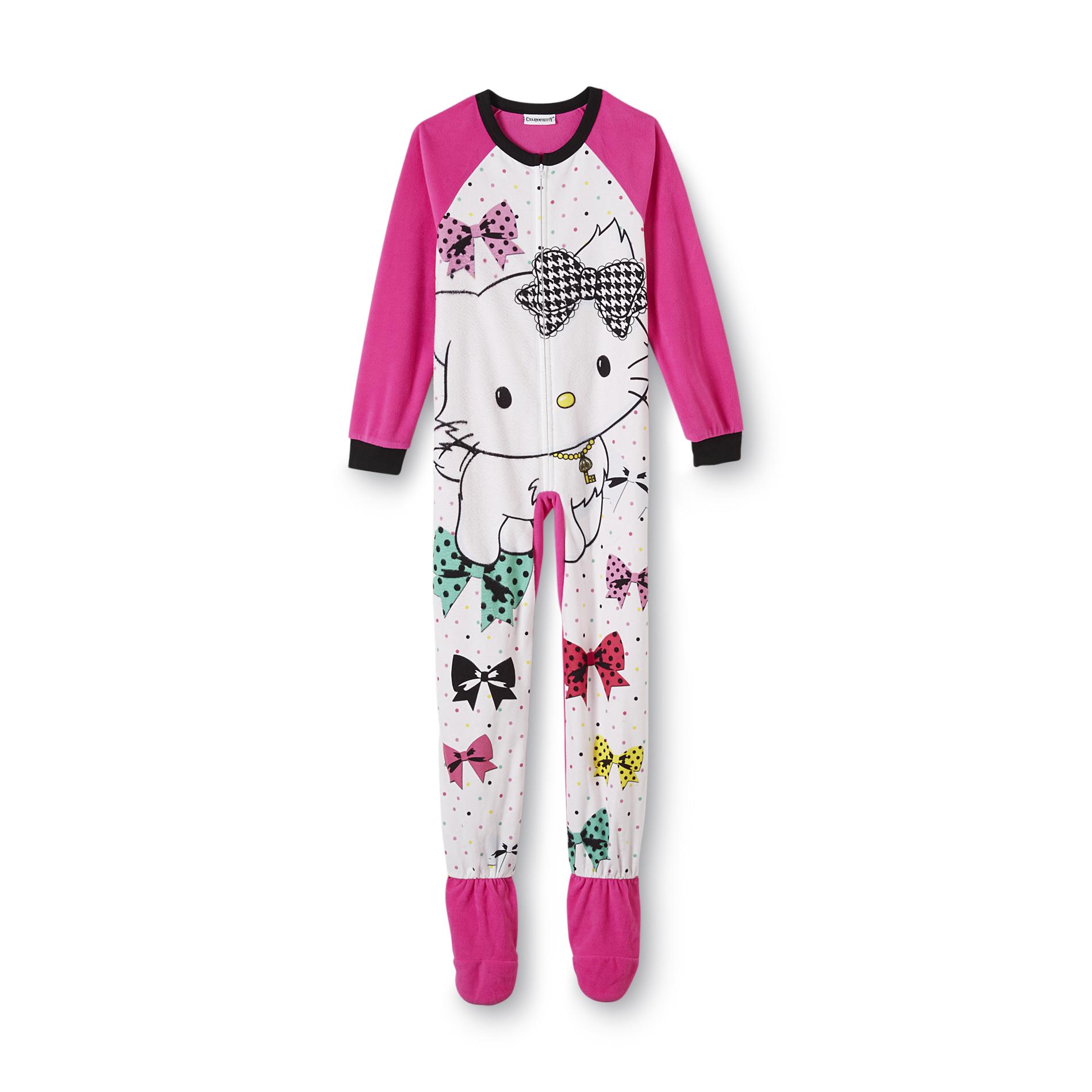 Hello Kitty Girl's Footed Sleeper Pajamas - Charmmykitty