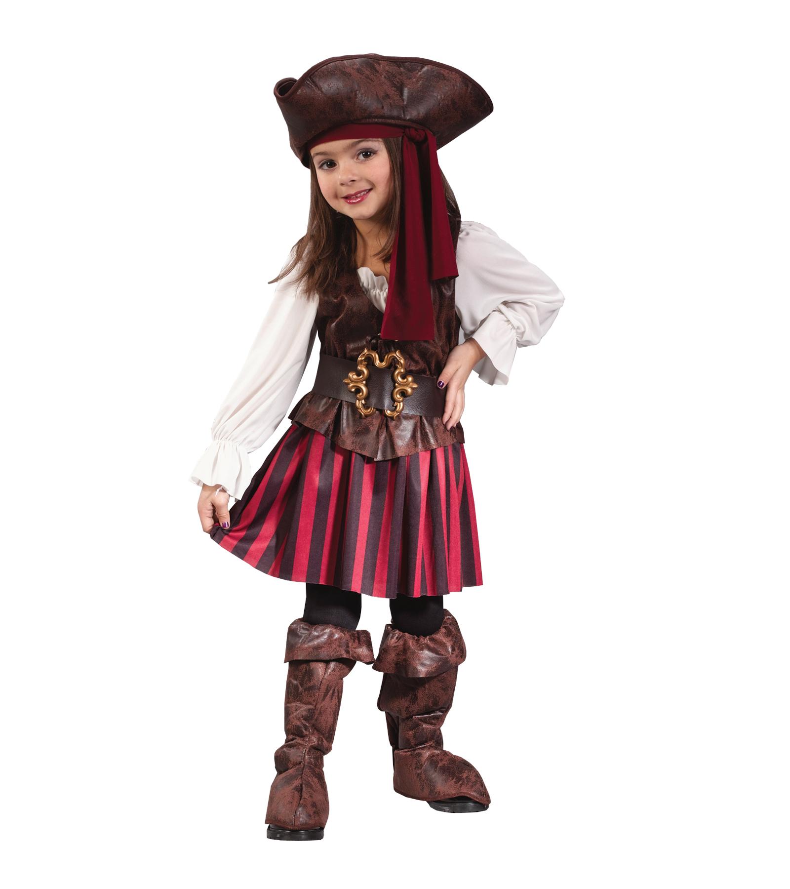 Toddler High Seas Pirate Girl Halloween Costume Size: 3T-4T