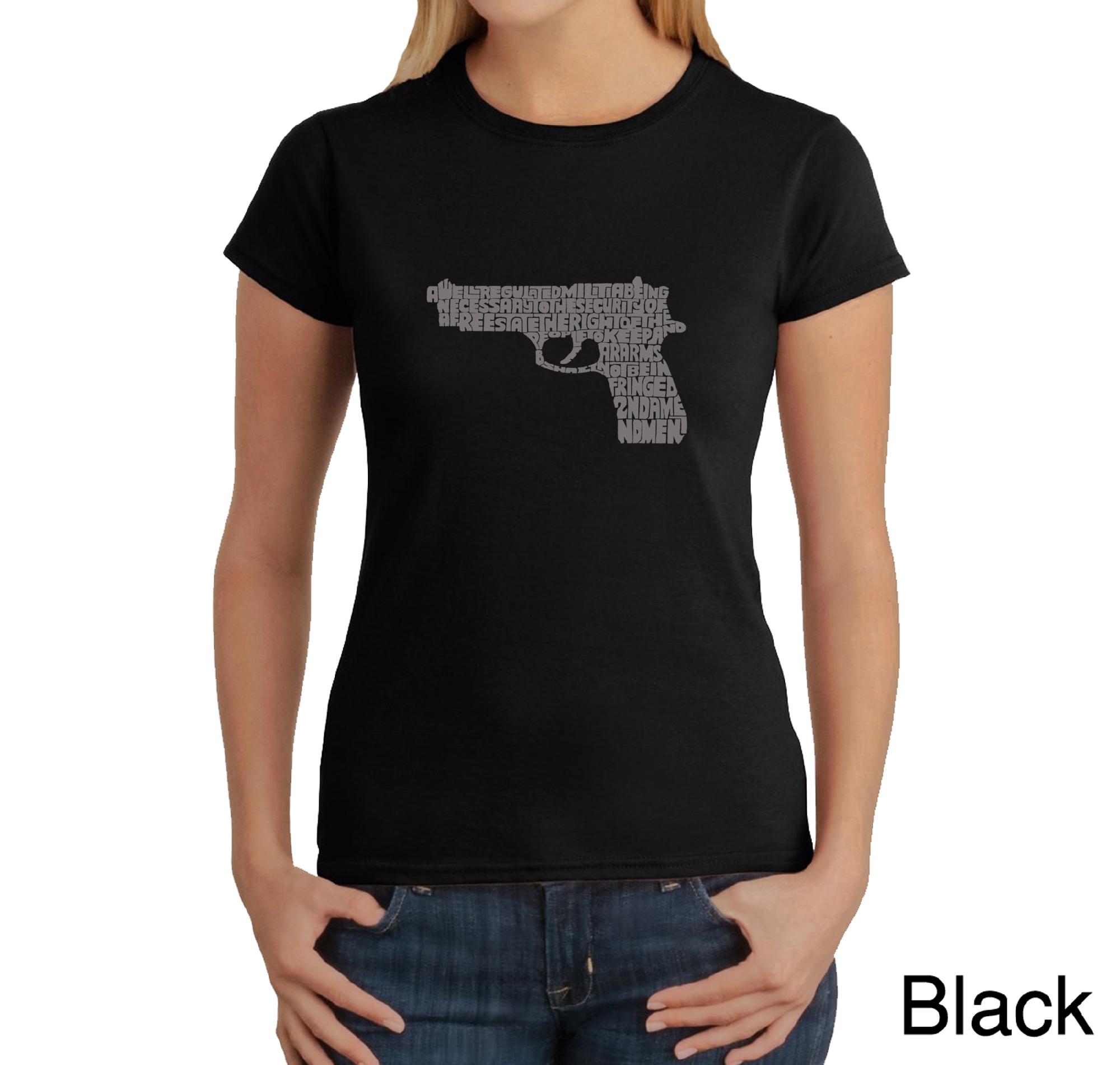 Los Angeles Pop Art Women's Word Art T-shirt - The Right to Bear Arms - Online Exclusive